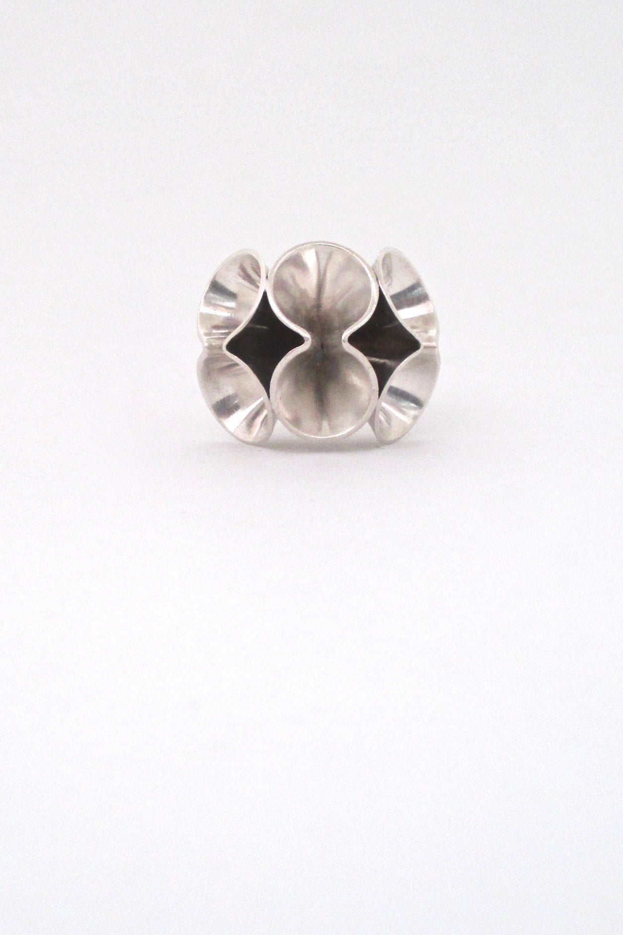 detail Magnus Aase Norway vintage silver Scandinavian Modern cones ring