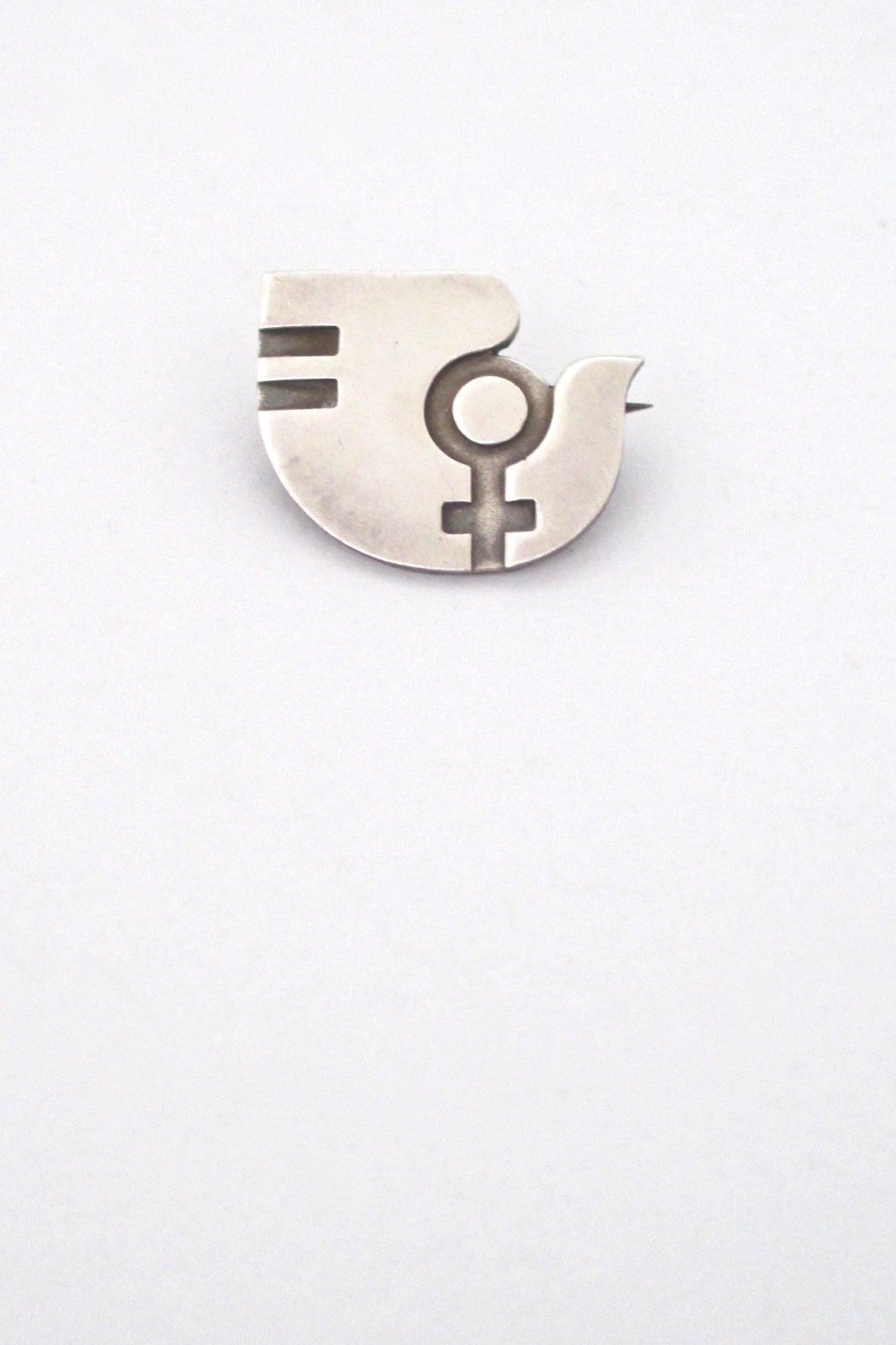 aarikka International Women's Year bird logo brooch ~ 1975