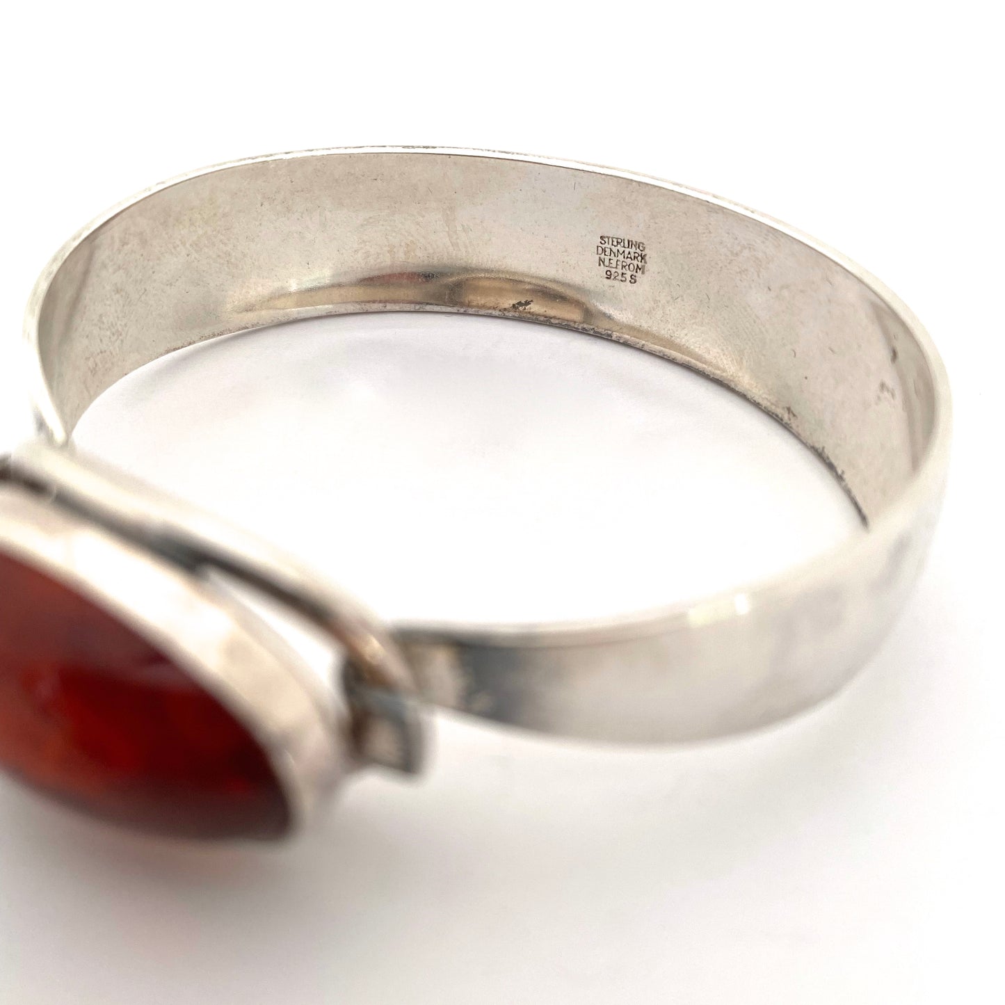 Niels Erik From vintage silver & amber bracelet