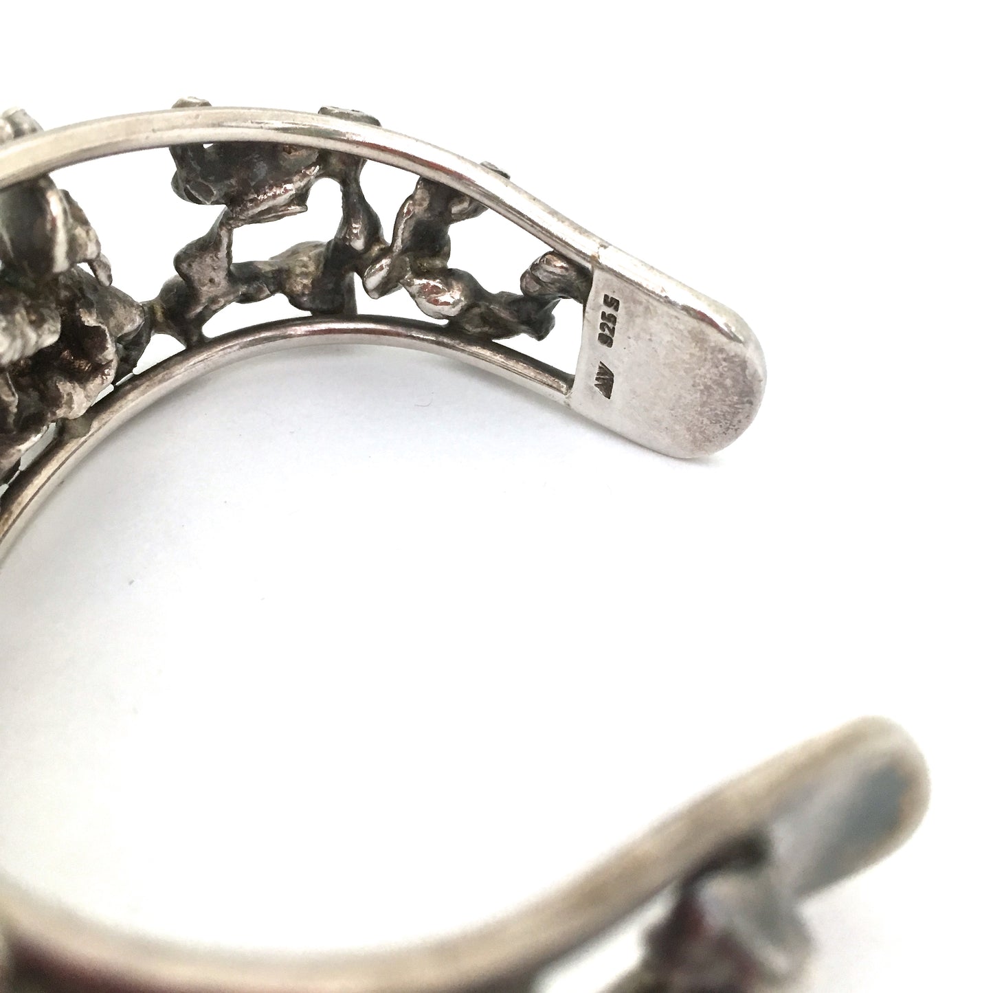 Aage Weimar heavy brutalist silver cuff bracelet