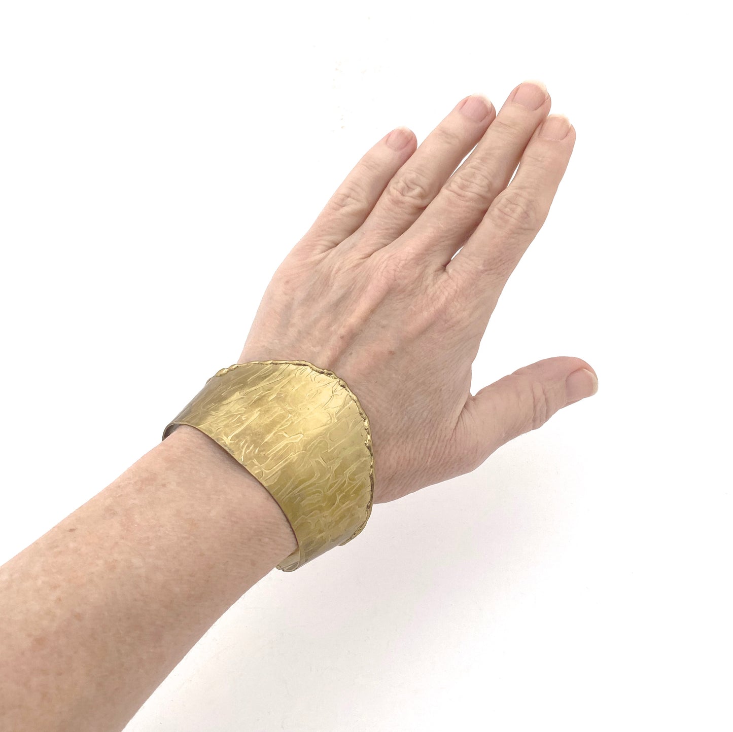 Rafael Alfandary Canada textured brass cuff bracelets ~ pair