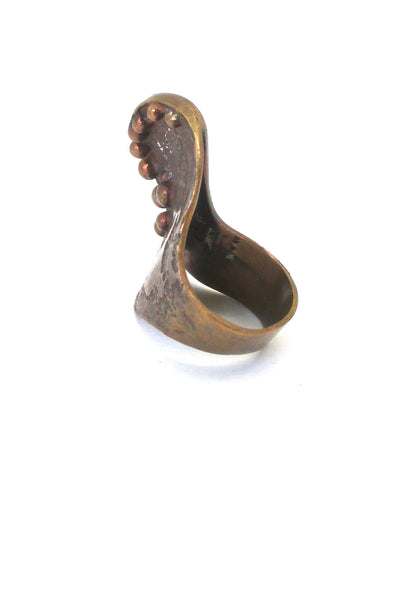 Jane Wiberg massive bronze ring #563