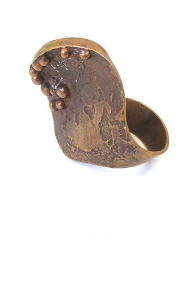 Jane Wiberg massive bronze ring #563