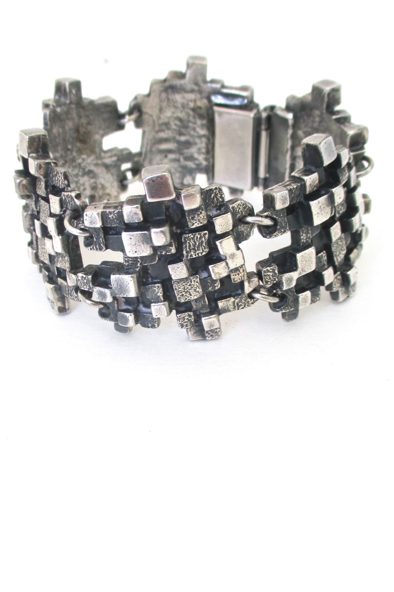 Guy Vidal 'cubes' panel link bracelet