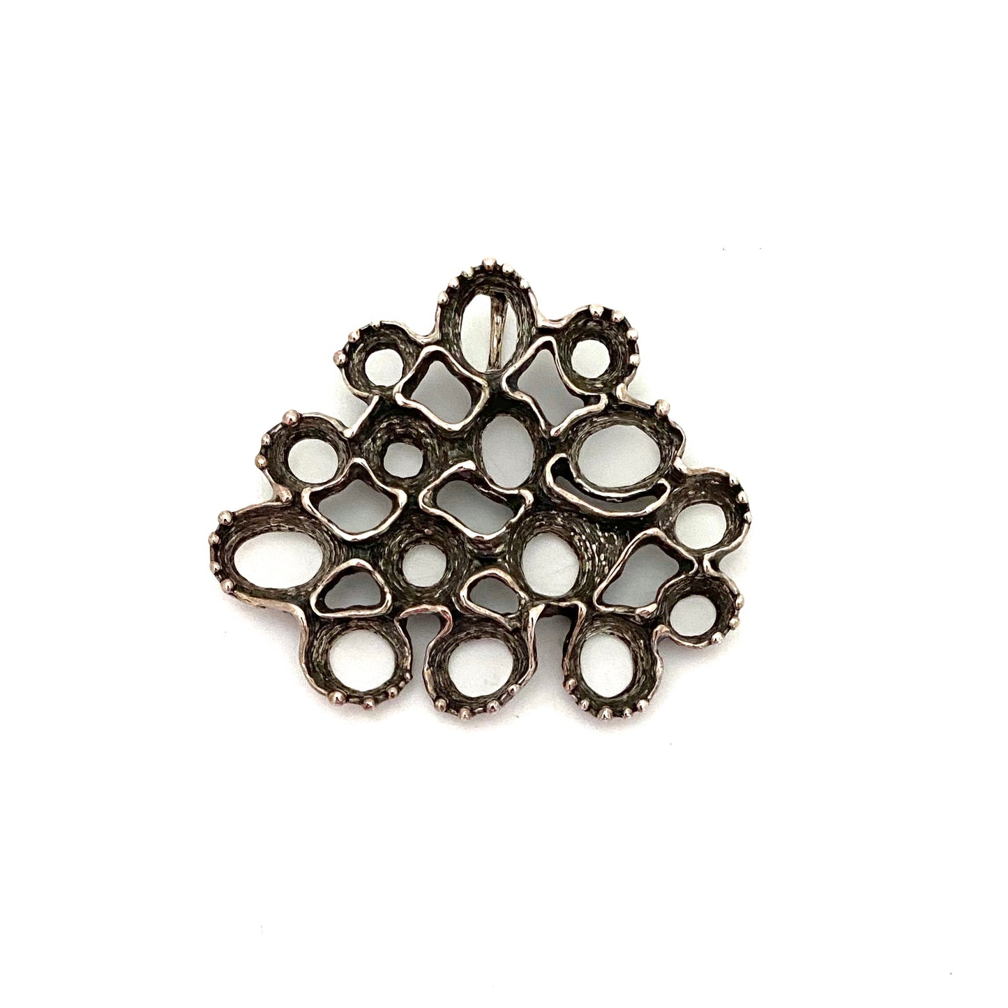 Studio Else & Paul vintage silver openwork large pendant