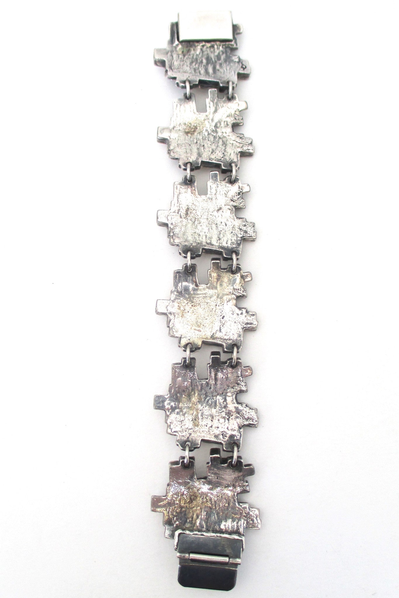 Guy Vidal 'cubes' panel link bracelet