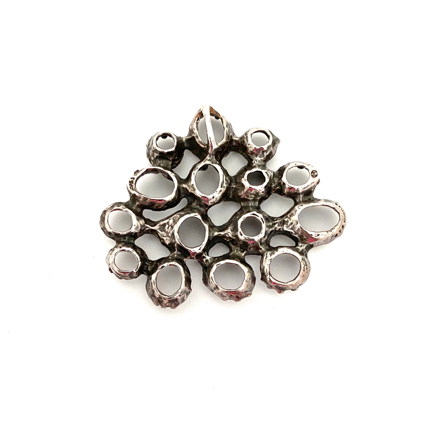Studio Else & Paul vintage silver openwork large pendant