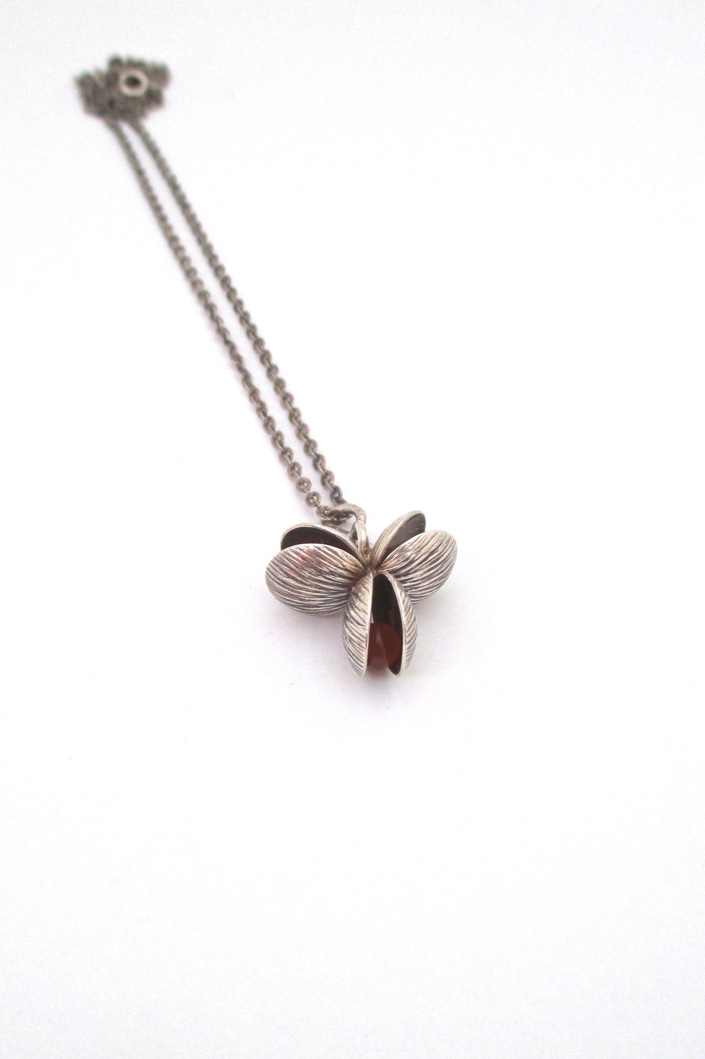 Elis Kauppi 'hidden spheres' carnelian pendant necklace