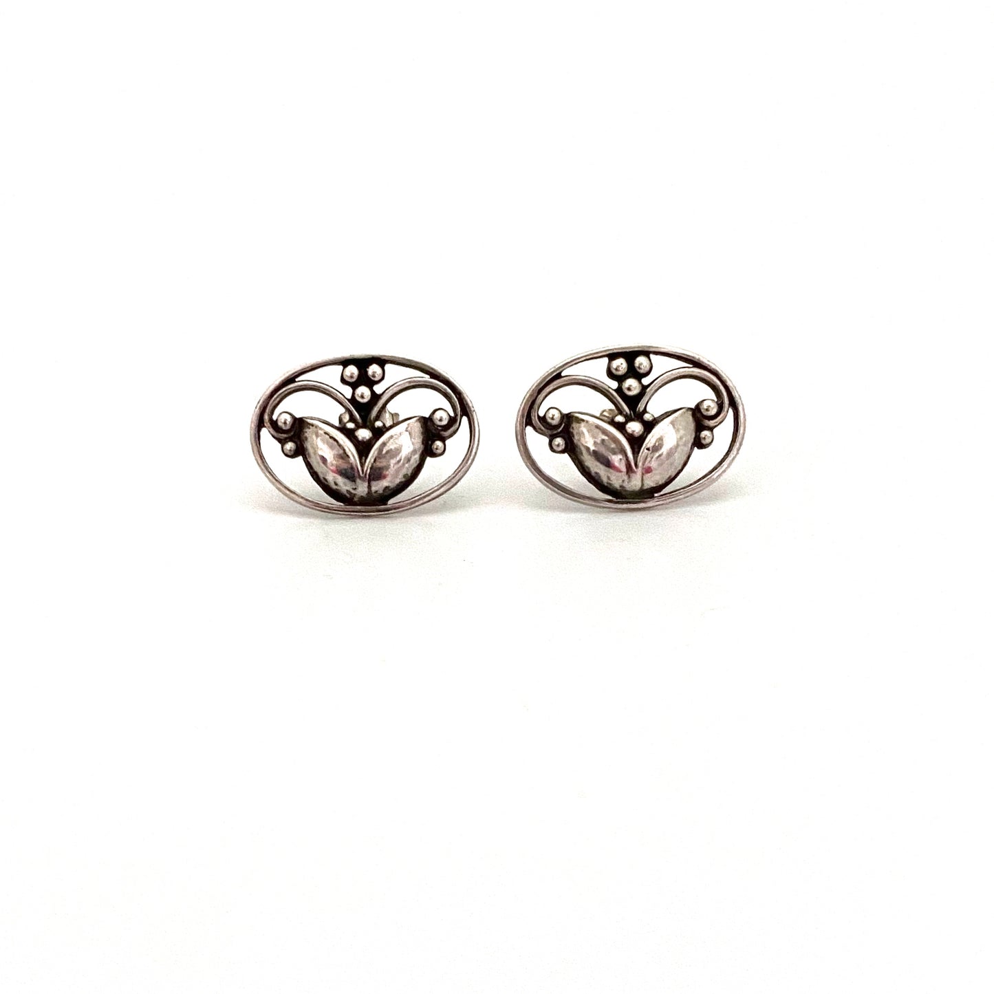 Georg Jensen silver earrings #51 ~ for pierced ears