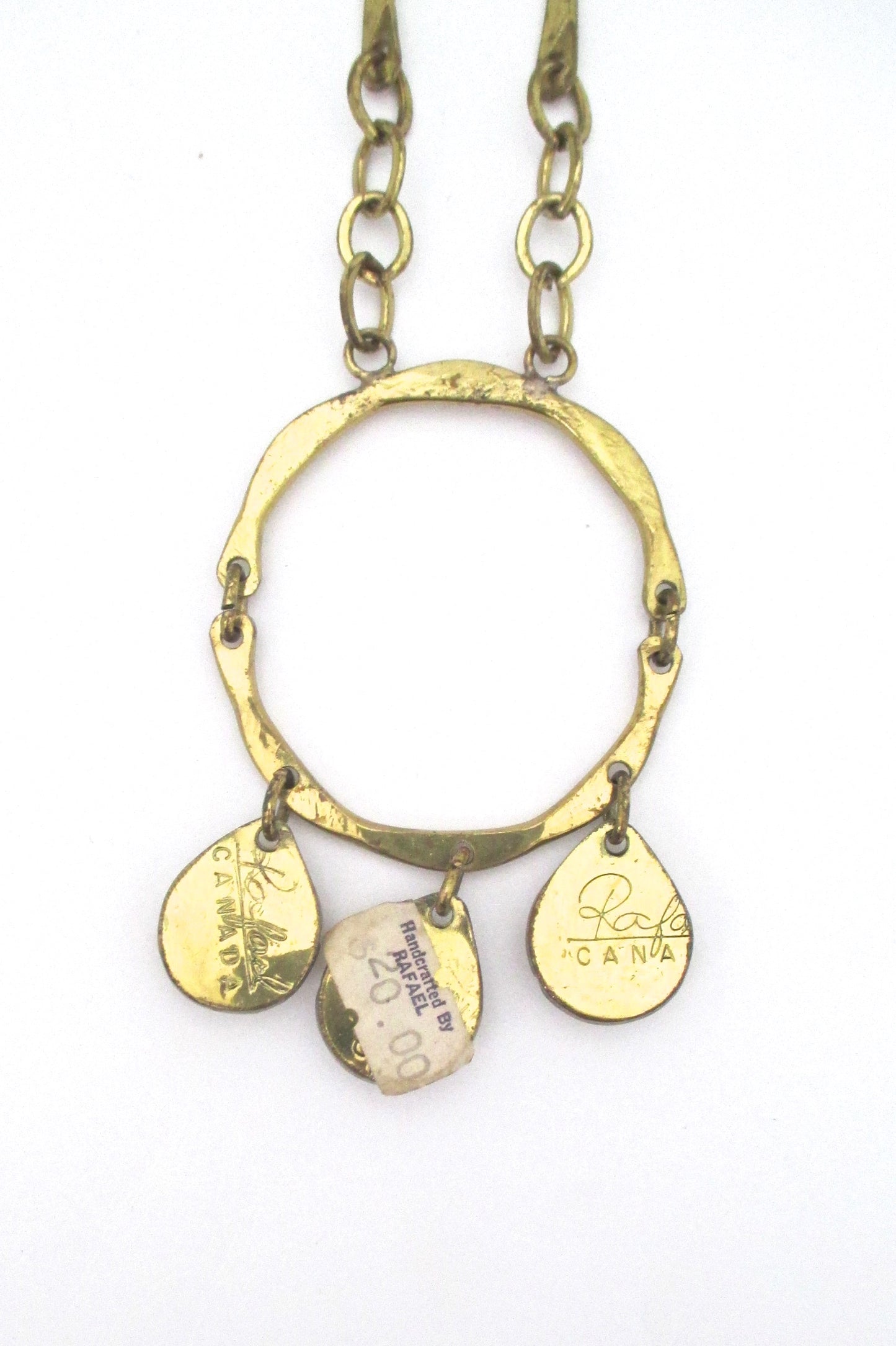 Rafael Canada triple stone kinetic pendant necklace - red