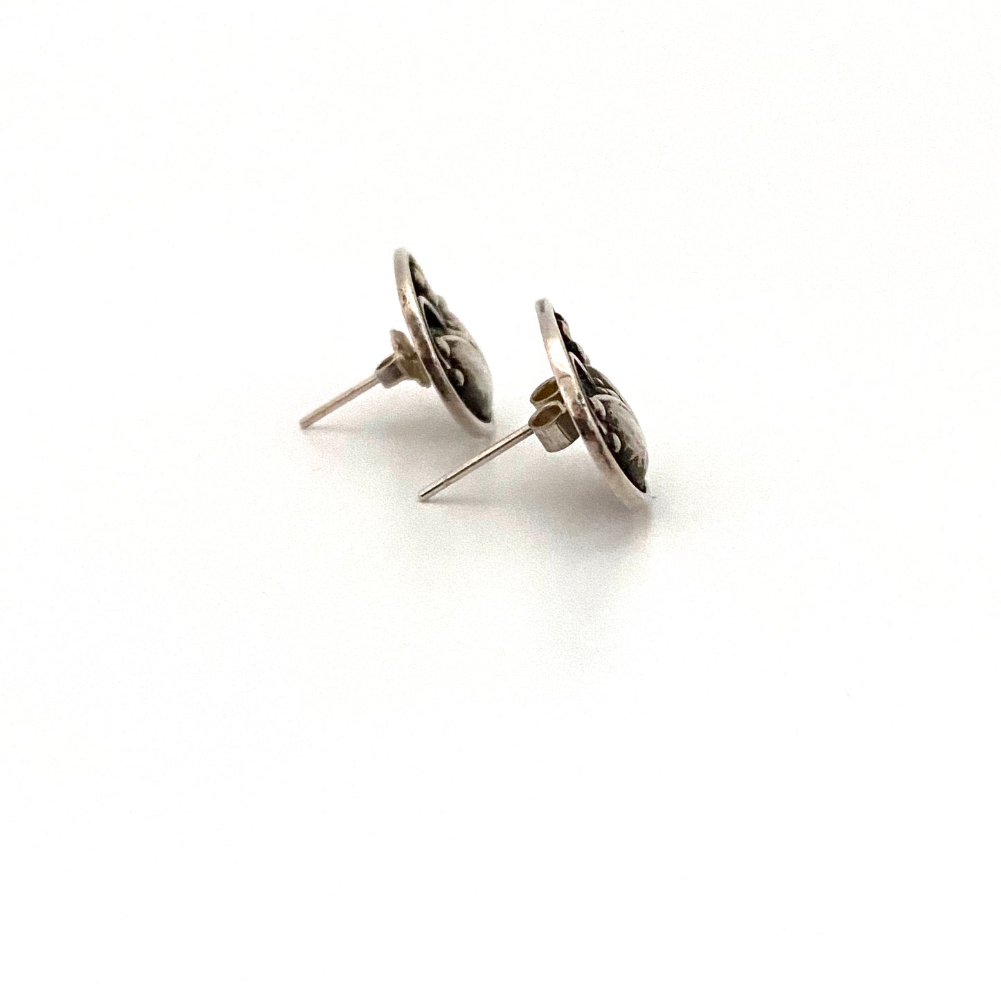 profile Georg Jensen Denmark vintage silver earrings 51 Scandinavian Modernist jewelry design