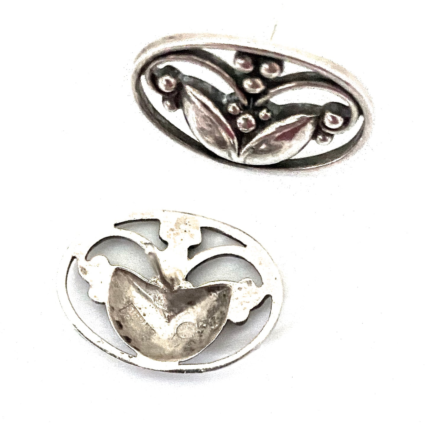 Georg Jensen silver earrings #51 ~ for pierced ears