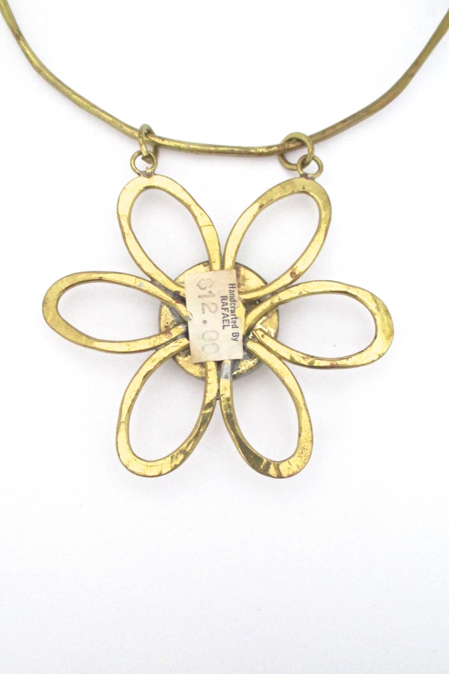 Rafael Canada daisy choker - clear teal stone