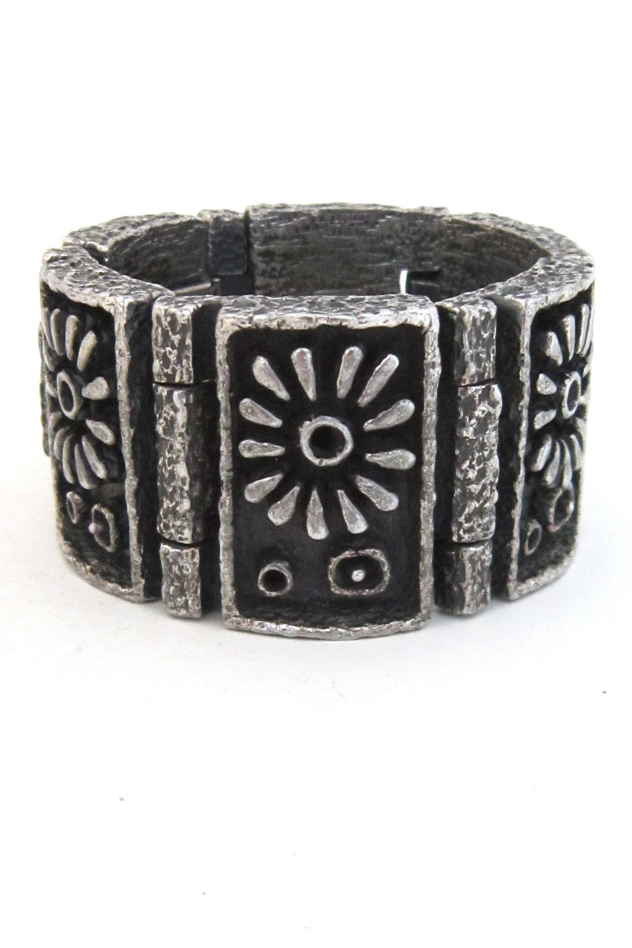 Guy Vidal Canadian Modernist massive pewter bracelet