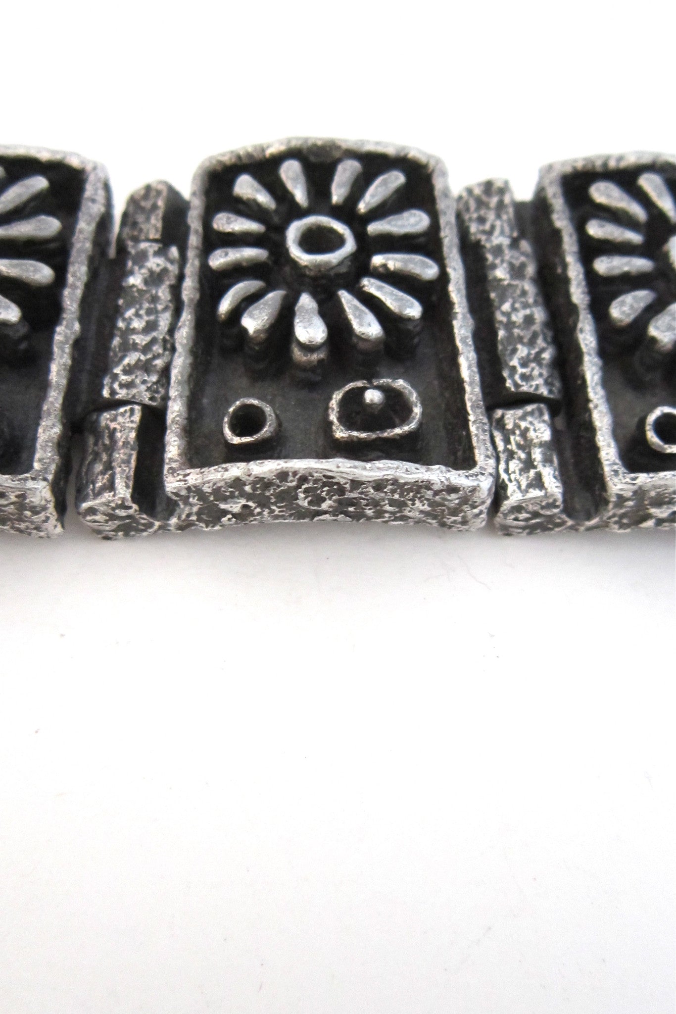 Guy Vidal Canadian Modernist massive pewter bracelet