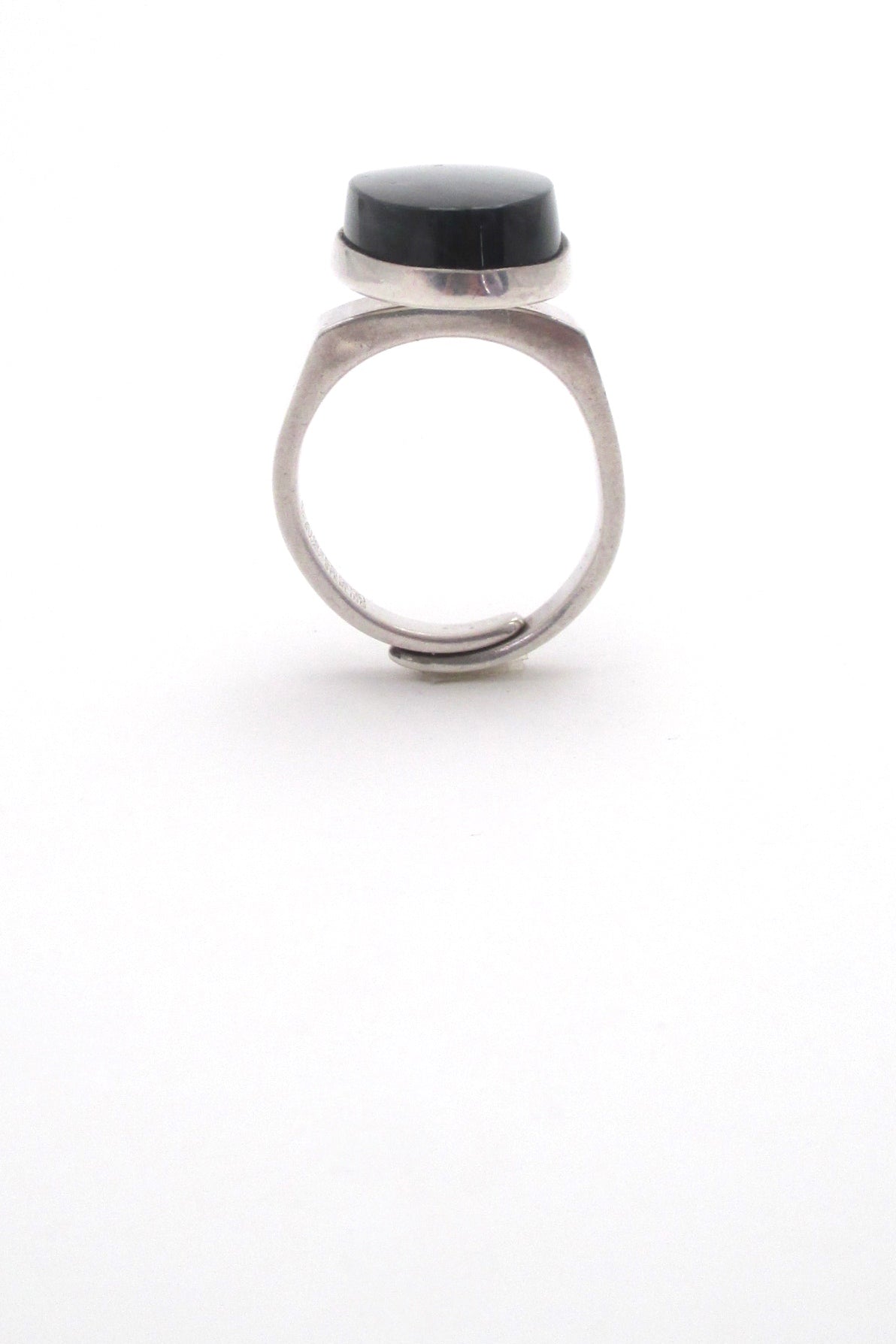 David Andersen heavy silver & spectrolite ring