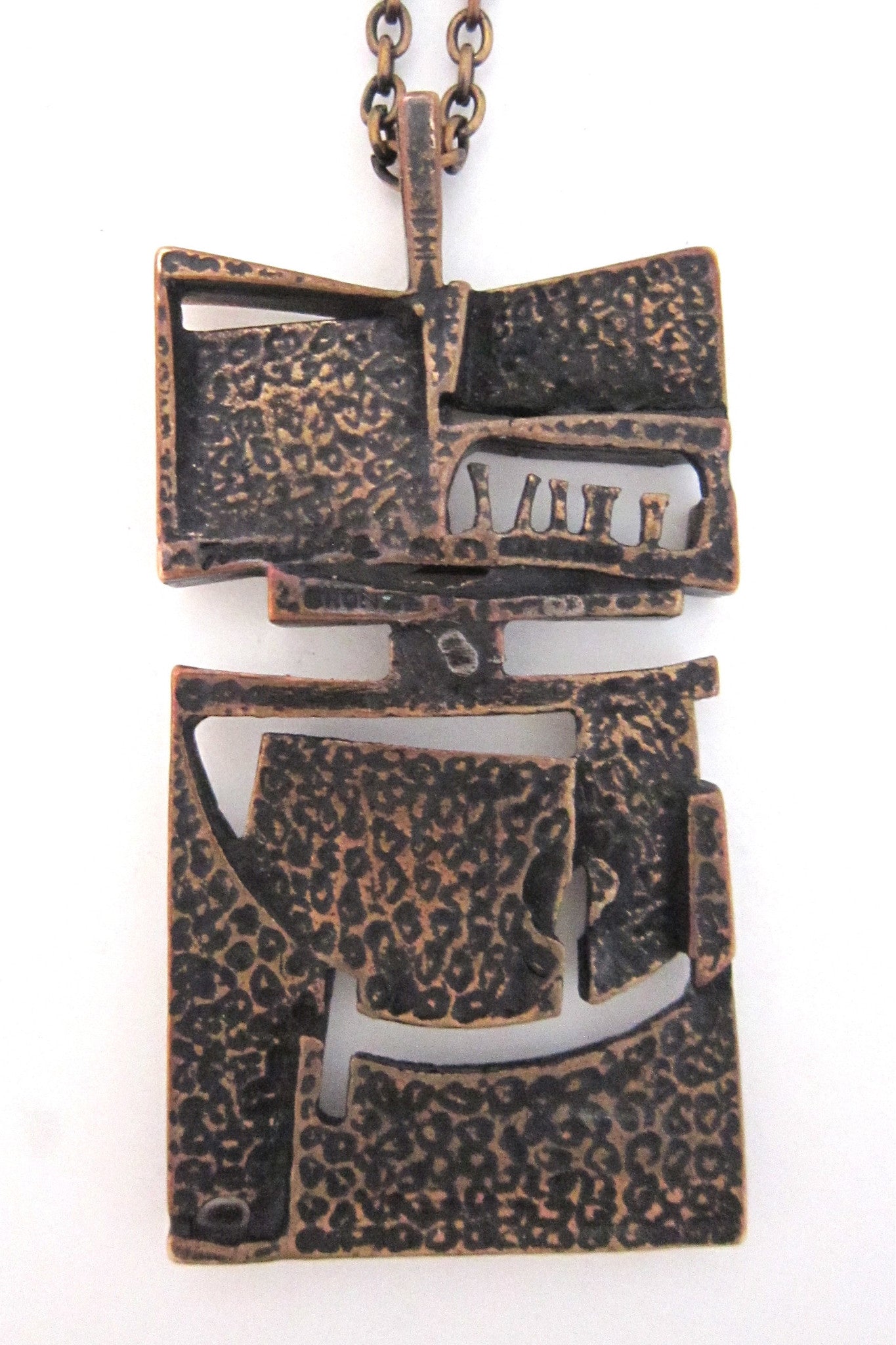 Jorma Laine abstract bronze neckalce