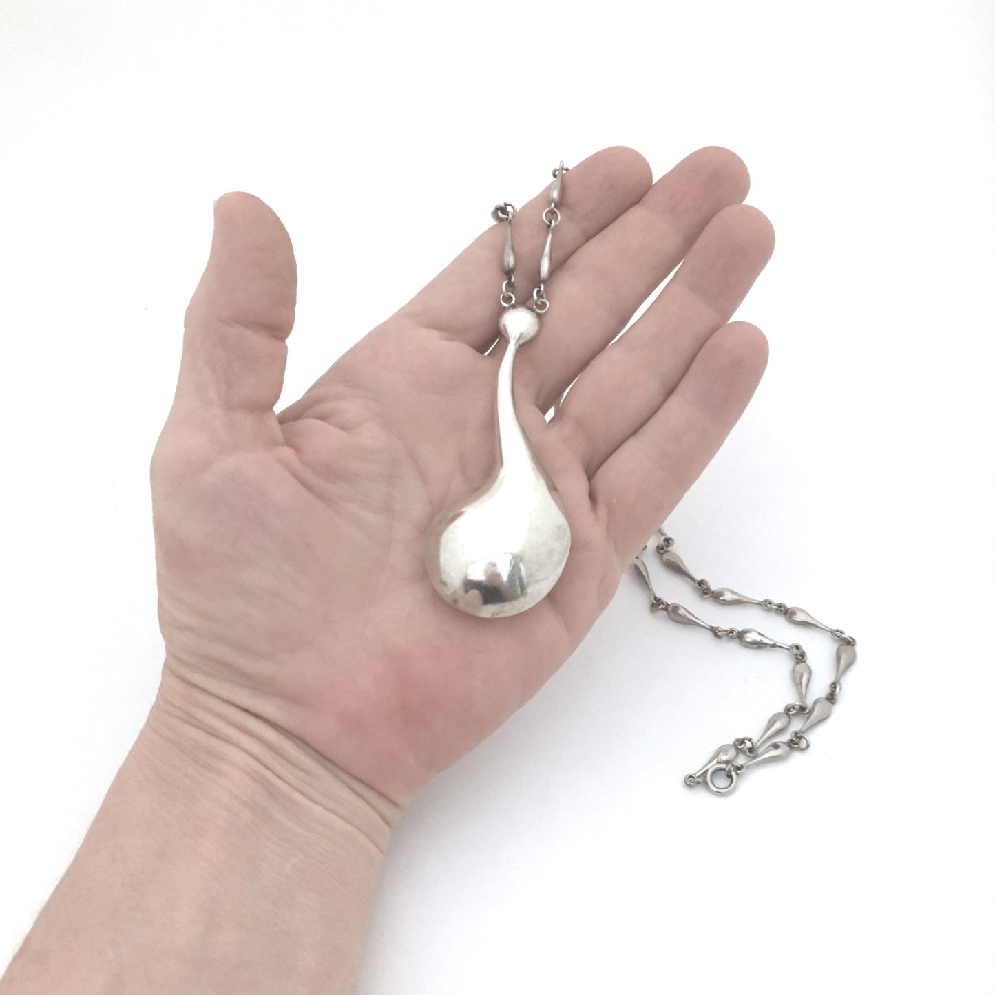 Georg Jensen large pendant necklace on matching chain