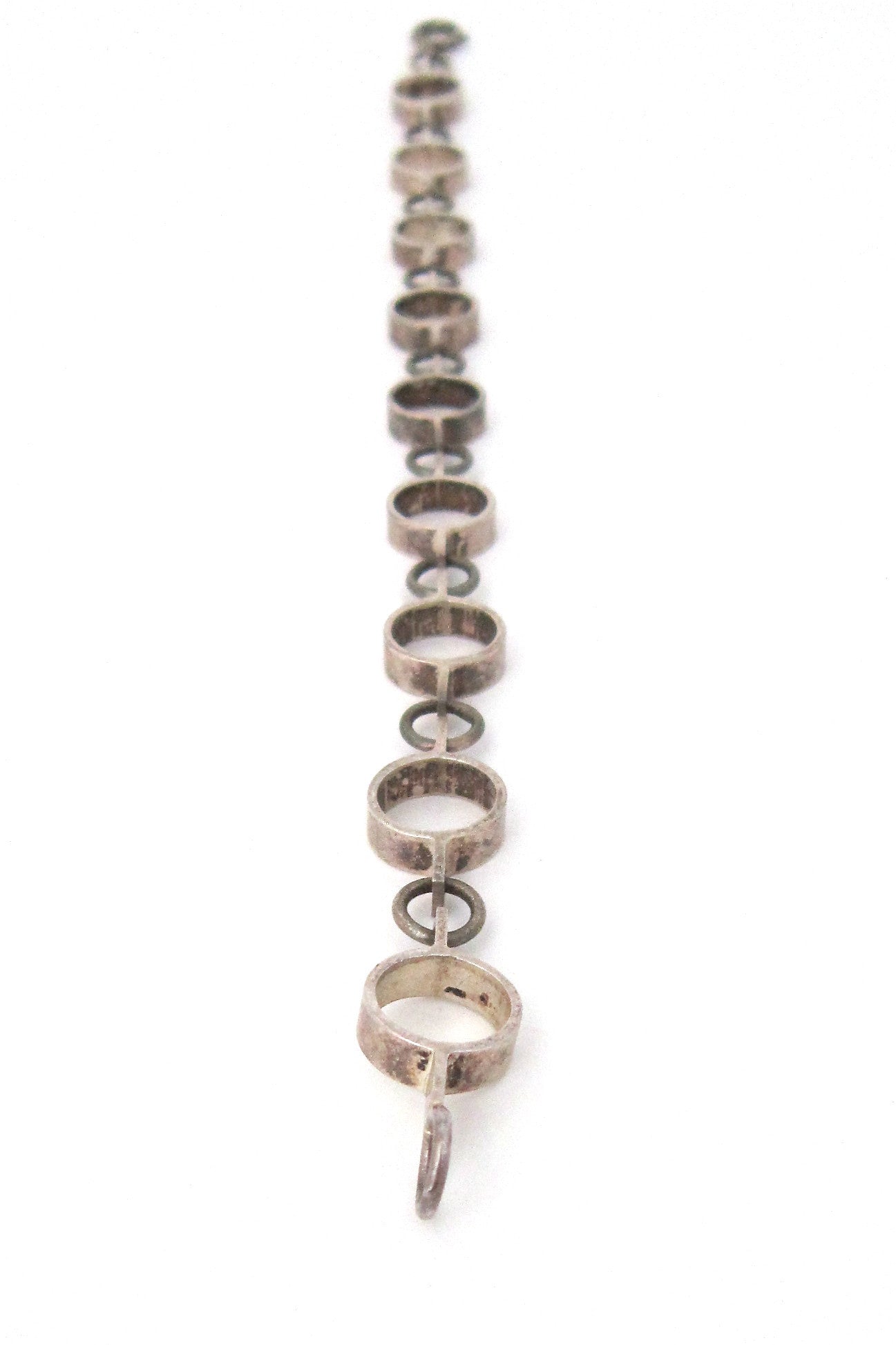 Kultateollisuus Ky Finland vintage silver modernist circles bracelet