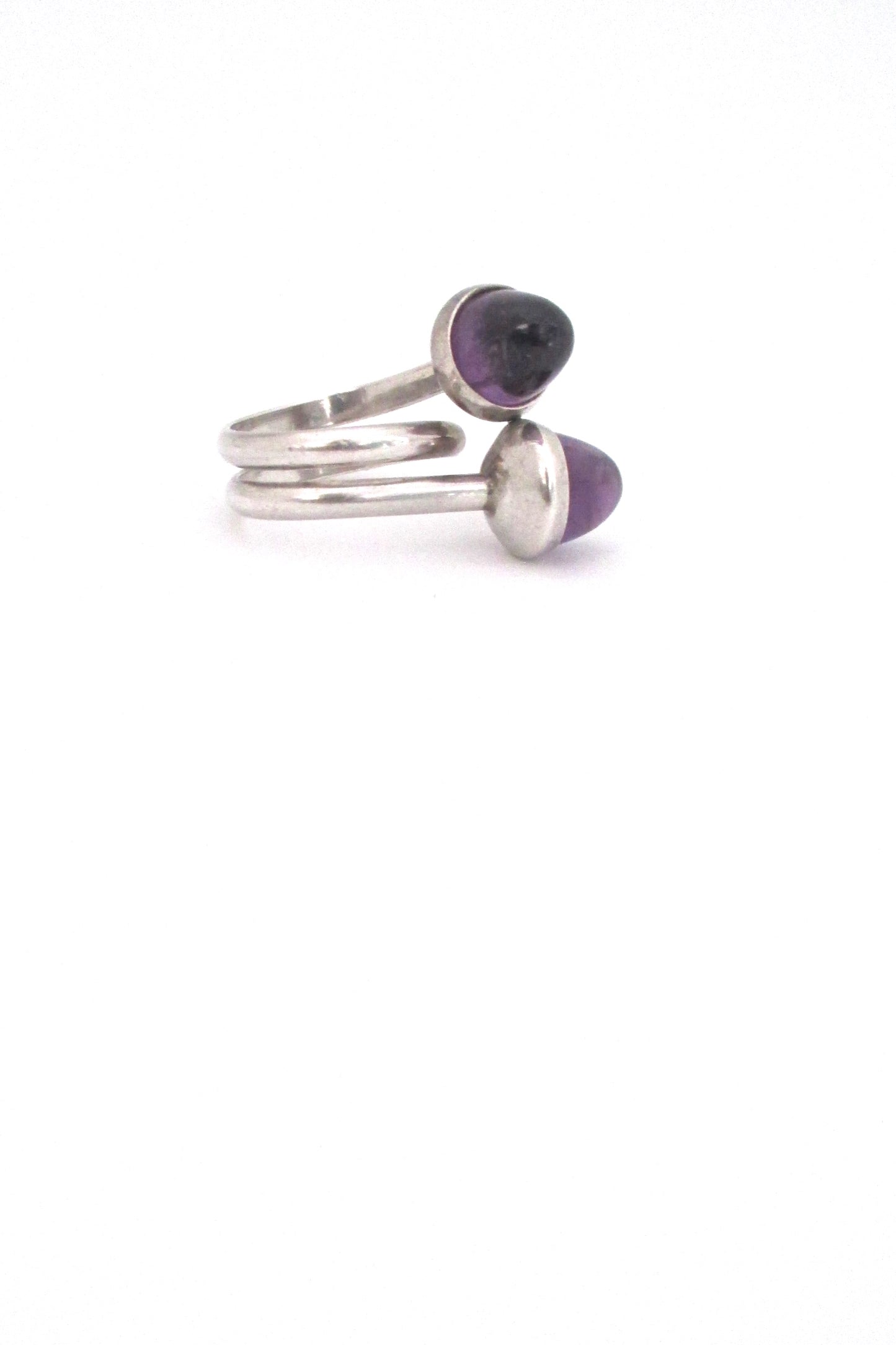profile Niels Erik N E From Denmark vintage silver mid century modernist amethyst ring