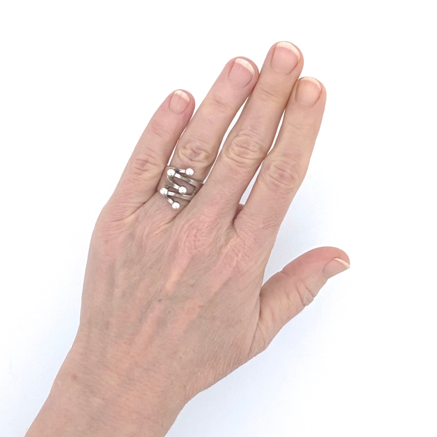 scale Plus Studios Norway Design Anna Greta Eker Jester ring 5 point Scandinavian Modernist jewelry design