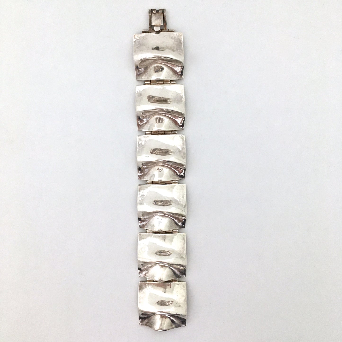 Matti Hyvarinen wide & deeply textured bracelet ~ 1970