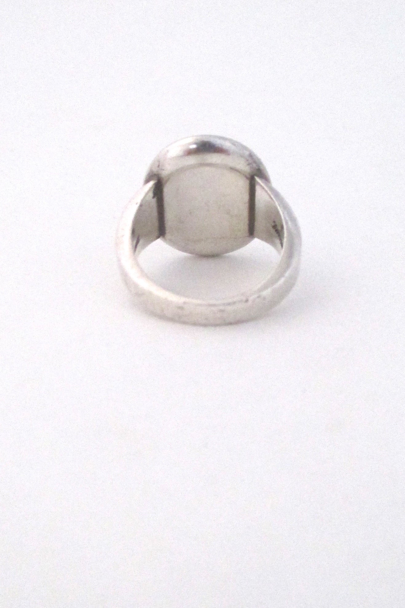 Hans Hansen large silver cabochon ring