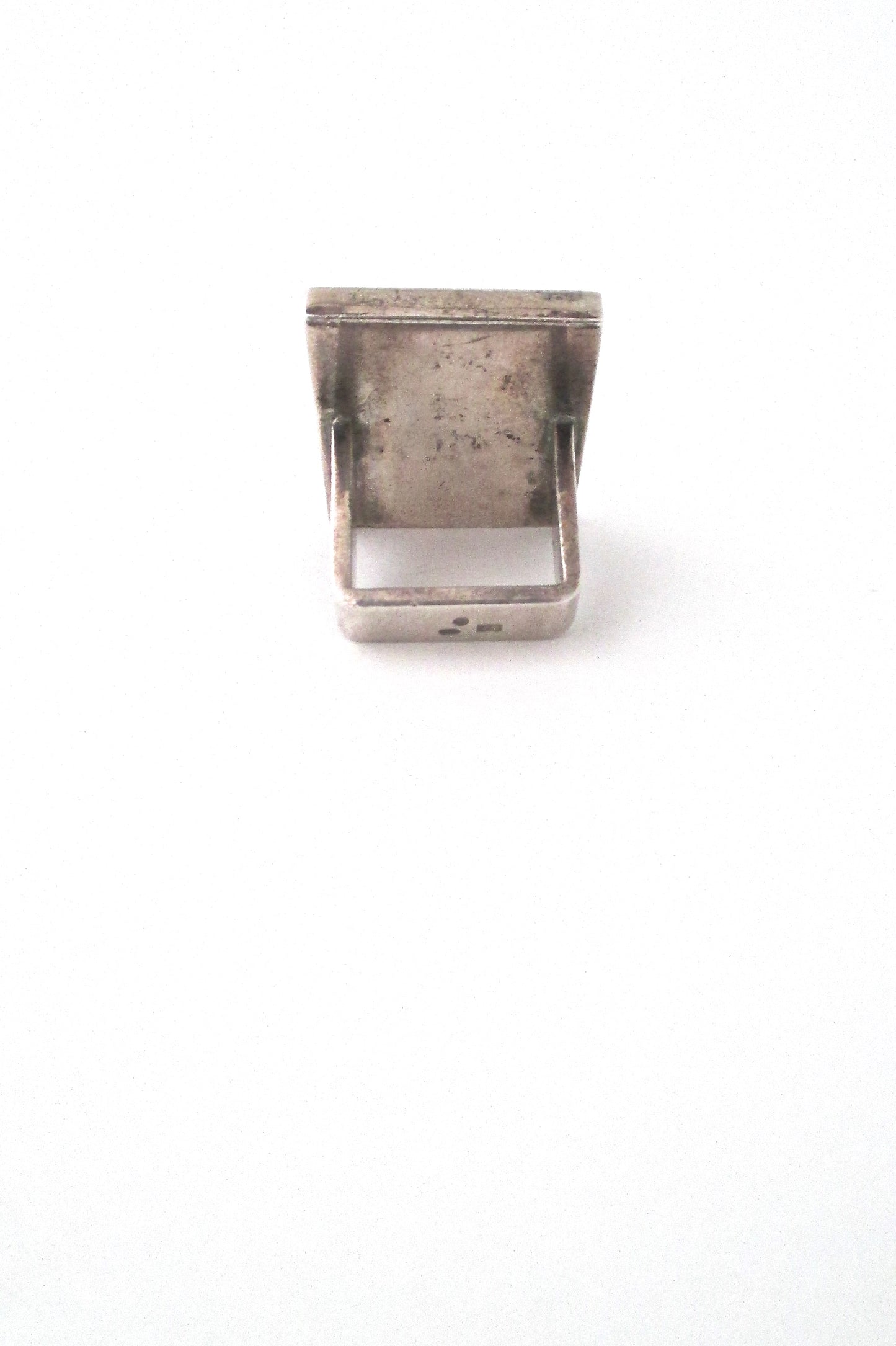 Mariusz Gliwinski extra large silver & amber ring