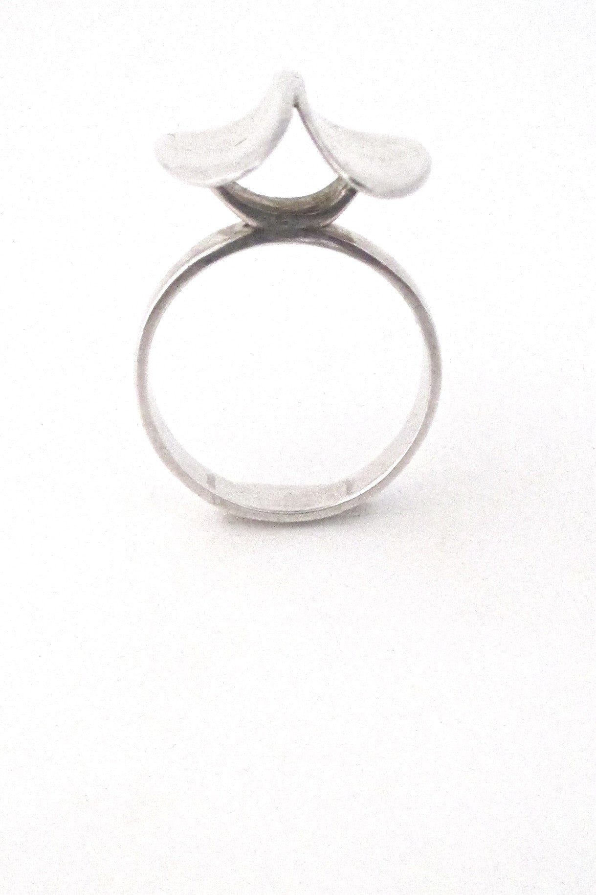 profile Poul Warmind Denmark vintage Scandinavian Modern mid century silver large scale ring