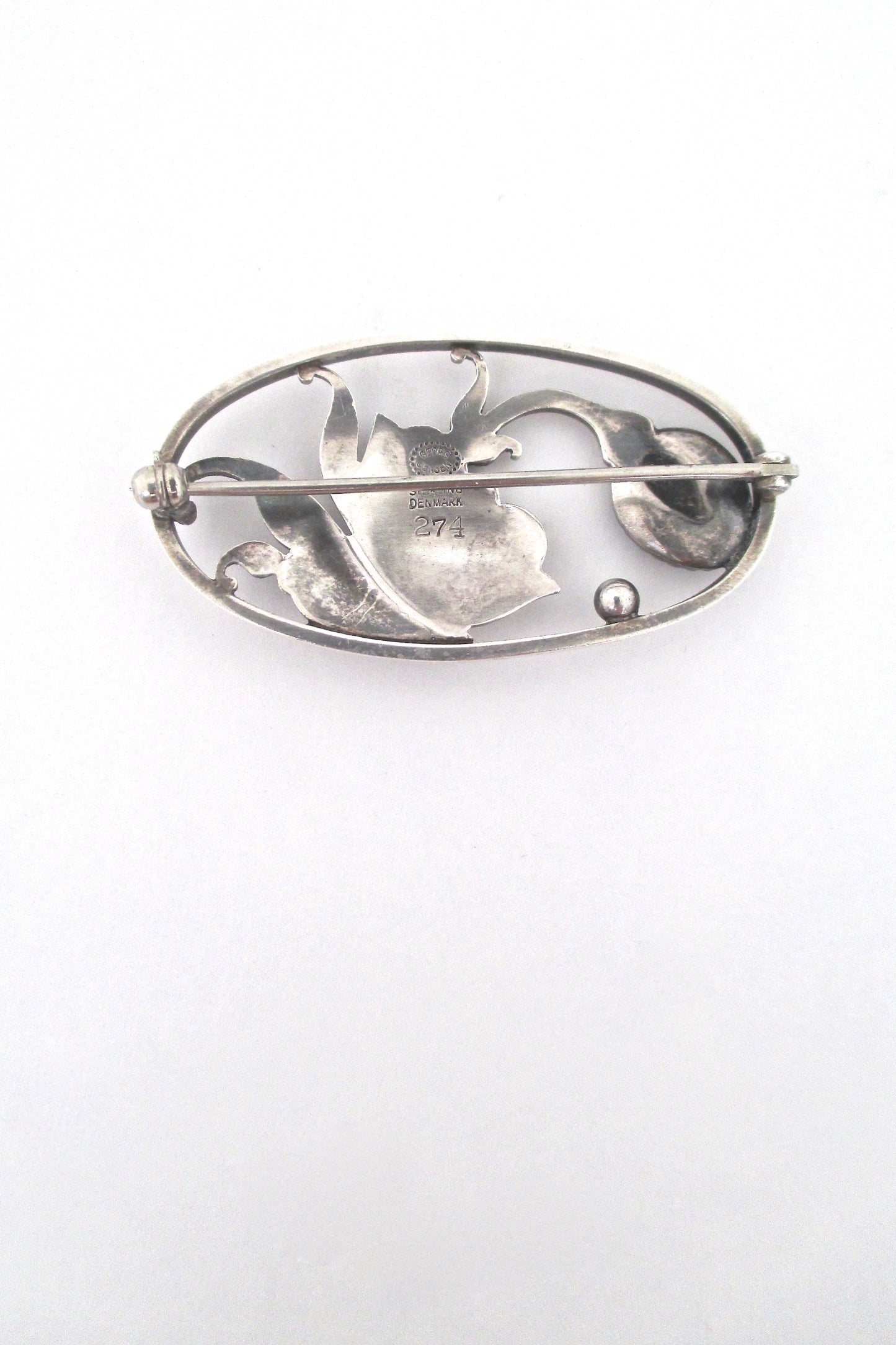Georg Jensen flower & leaf brooch #274 - Gundorph Albertus