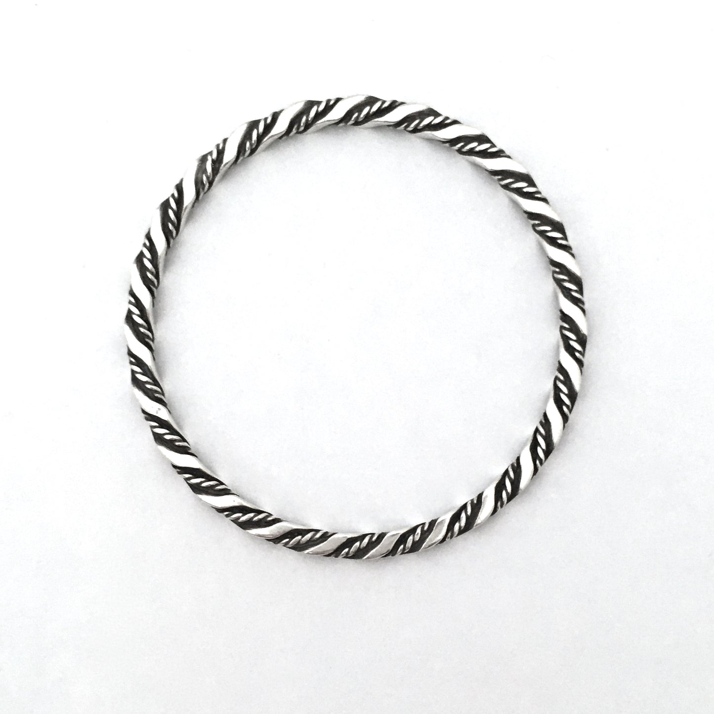 Georg Jensen twisted silver bangle #17B ~ Georg Jensen design