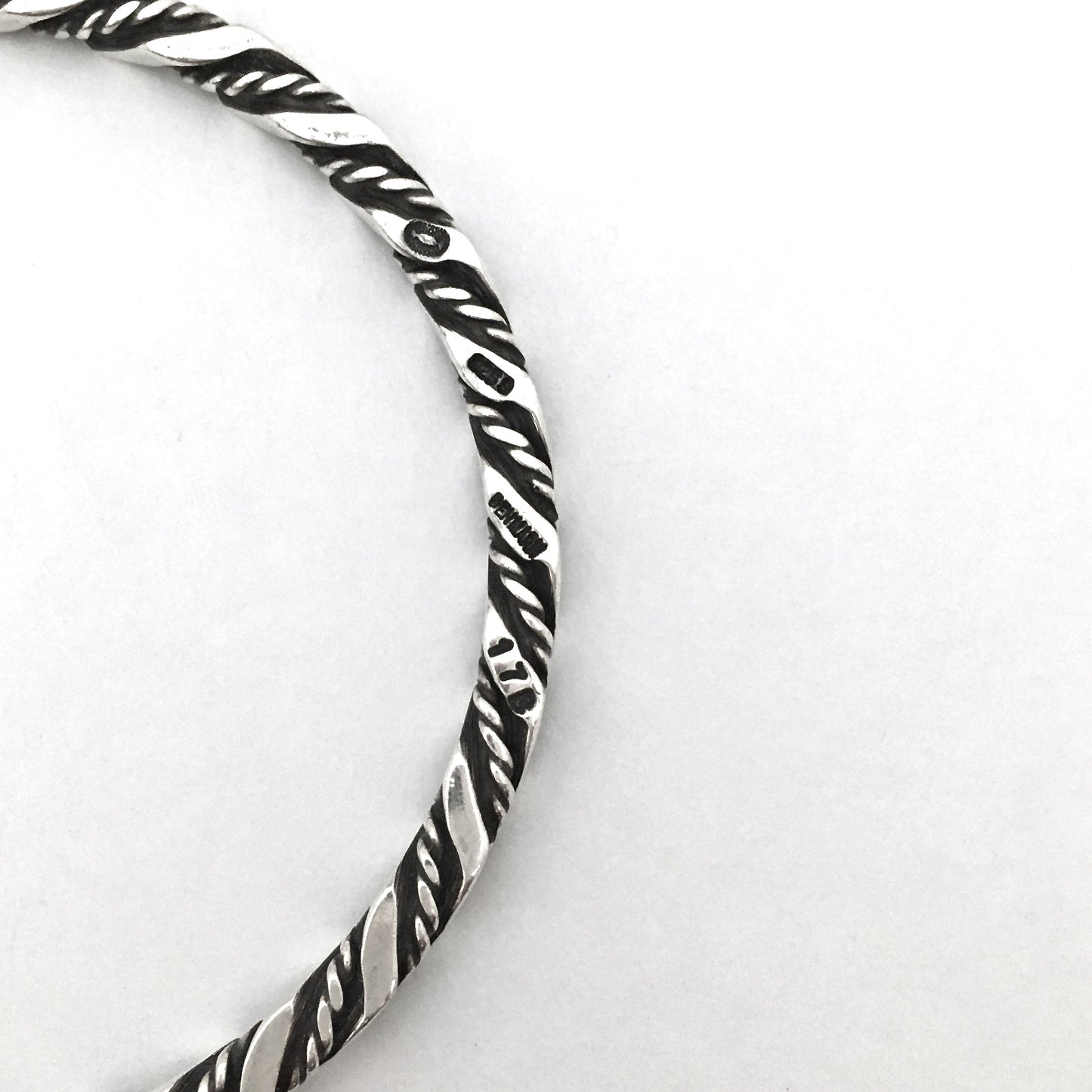 Georg Jensen twisted silver bangle #17B ~ Georg Jensen design