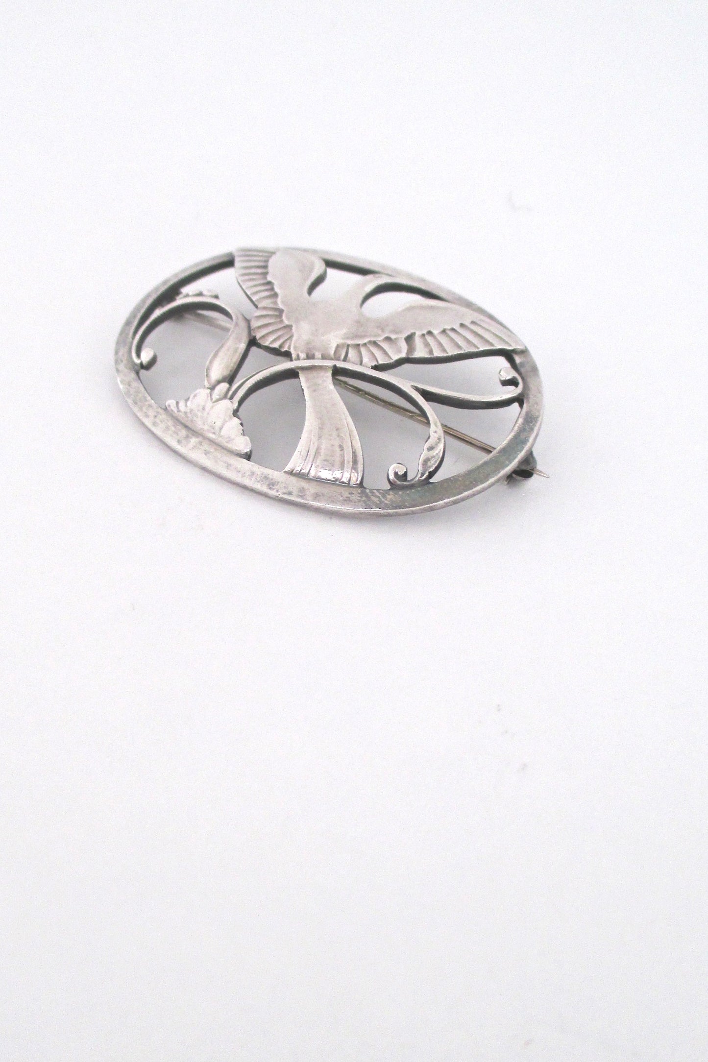 detail Georg Jensen Denmark vintage Scandinavian silver brooch # 238