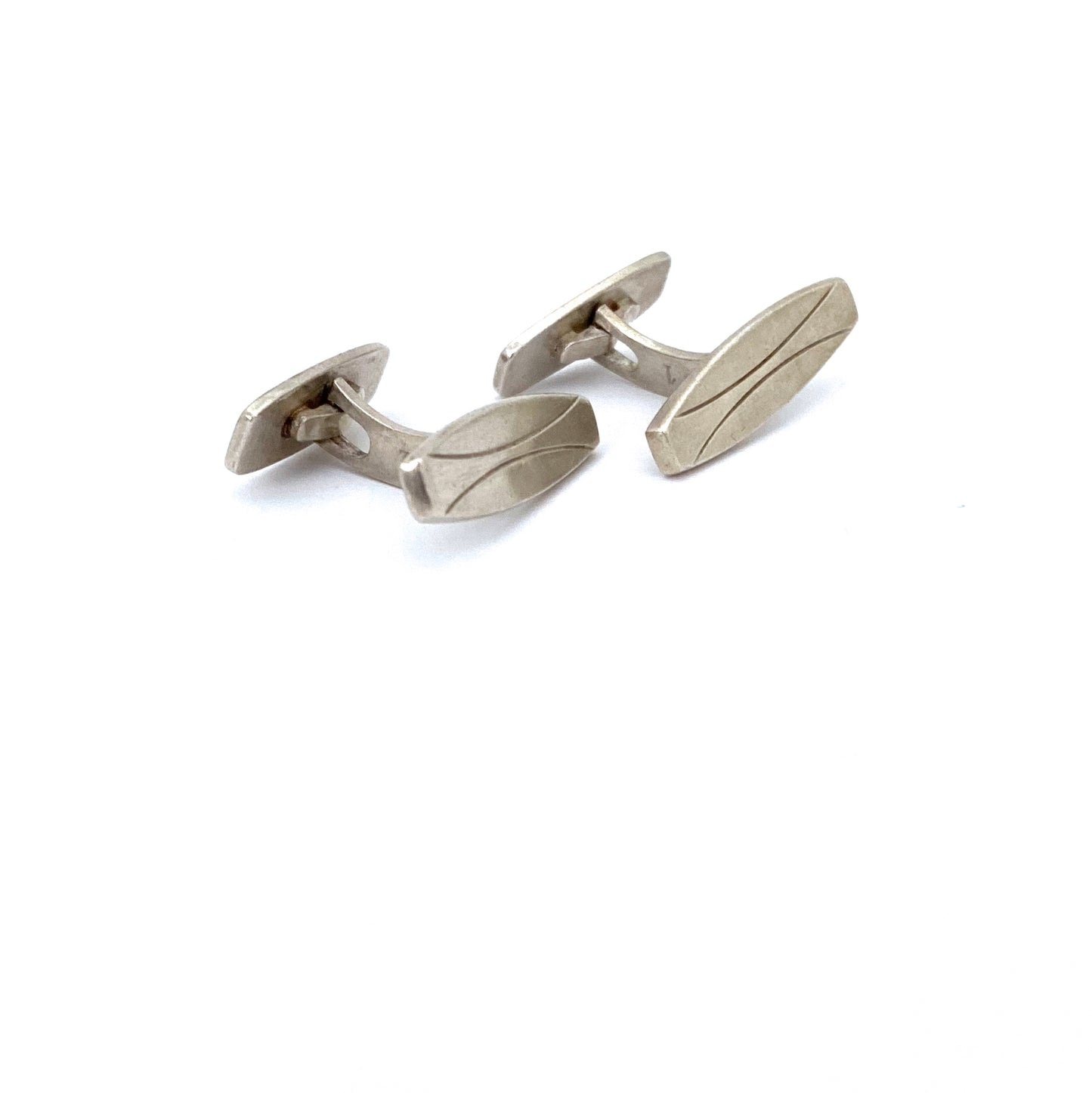 profile Palle Bisgaard Denmark vintage silver Modernist cufflinks Scandinavian Modern design jewelry