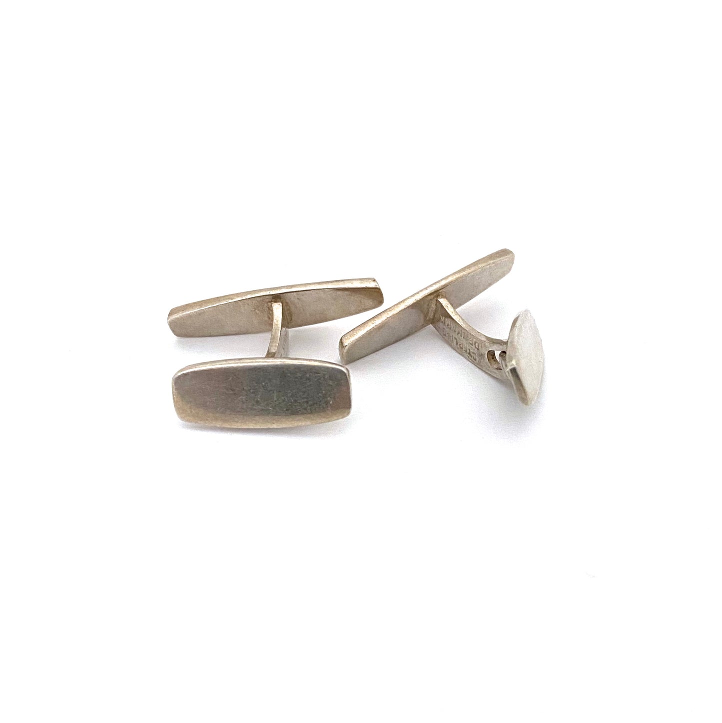 detail Palle Bisgaard Denmark vintage silver Modernist cufflinks Scandinavian Modern design jewelry