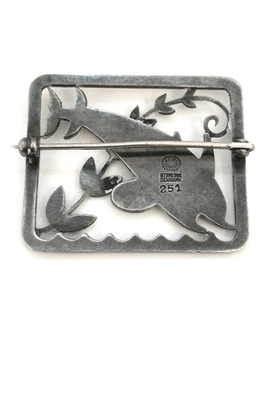 Georg Jensen dolphins brooch #251
