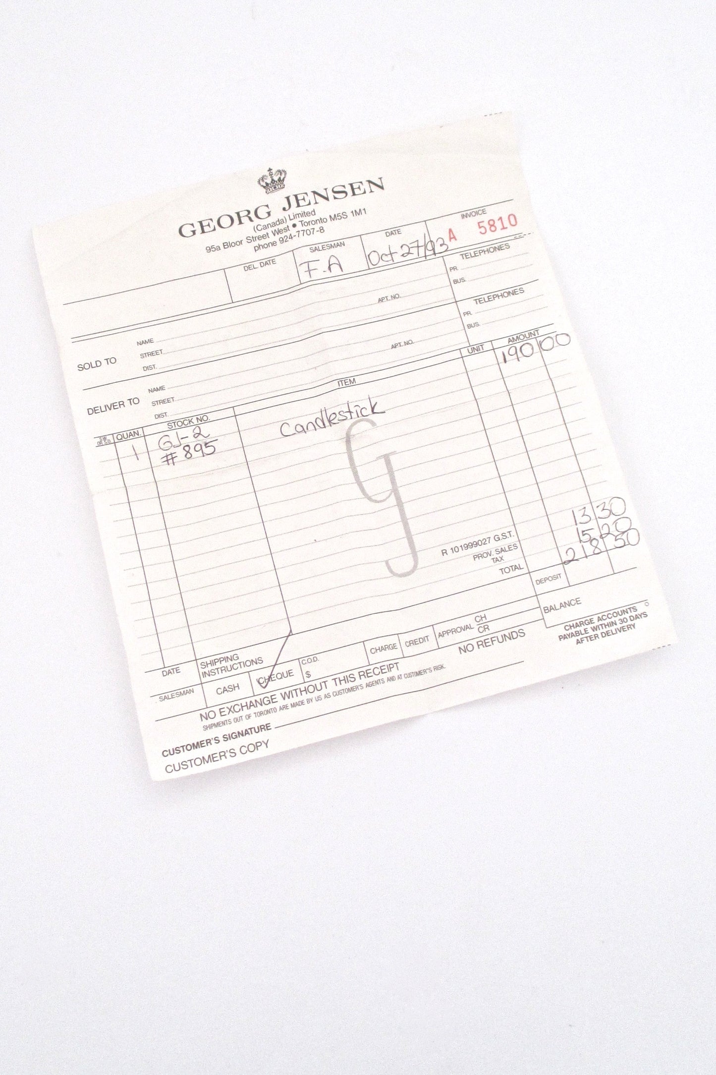 Georg Jensen sterling candle holder #895 - Jorgen Jensen