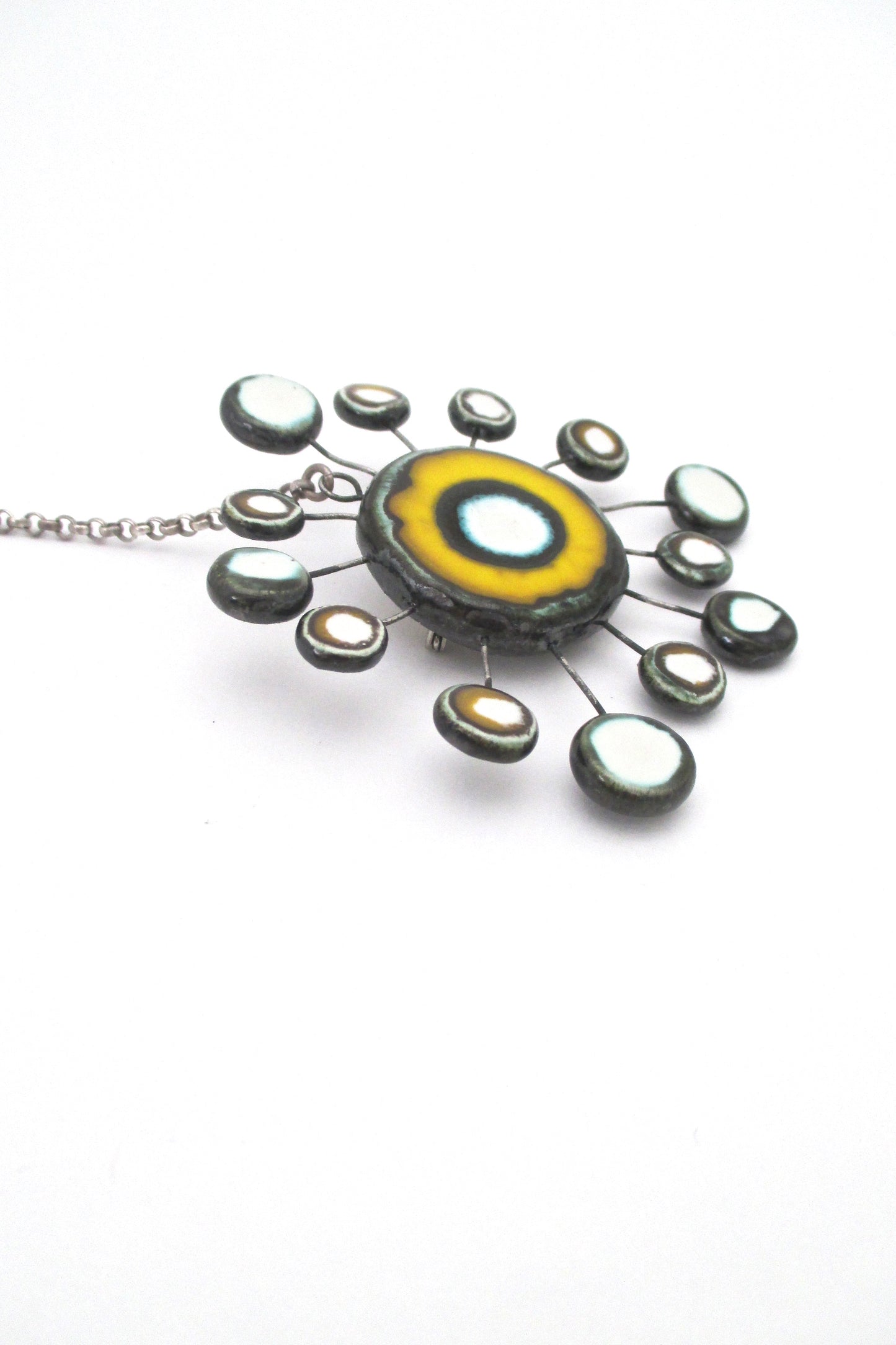 ceramic 'atomic starburst' large pendant