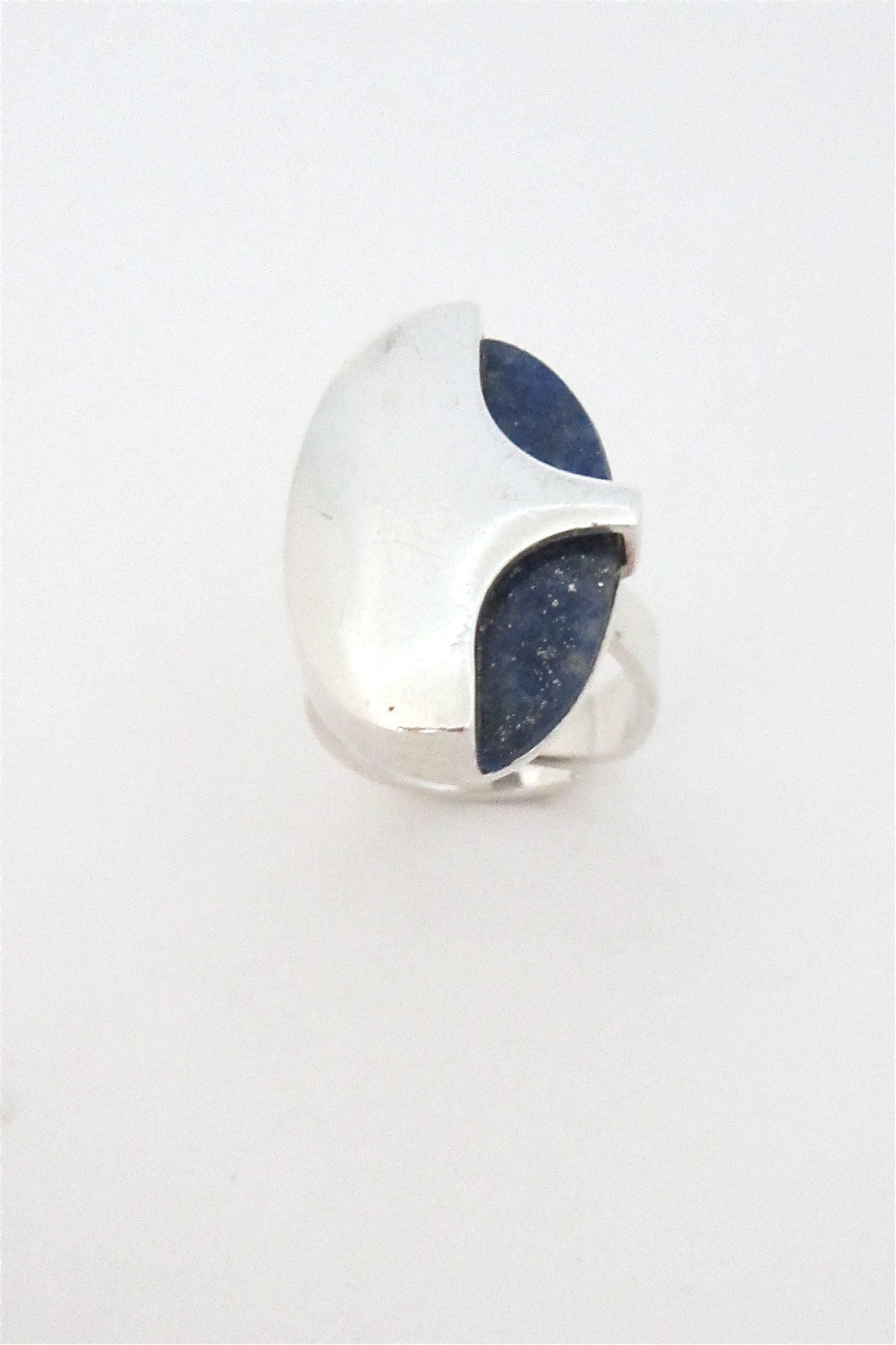 NE From Denmark vintage sterling silver and lapis large ring