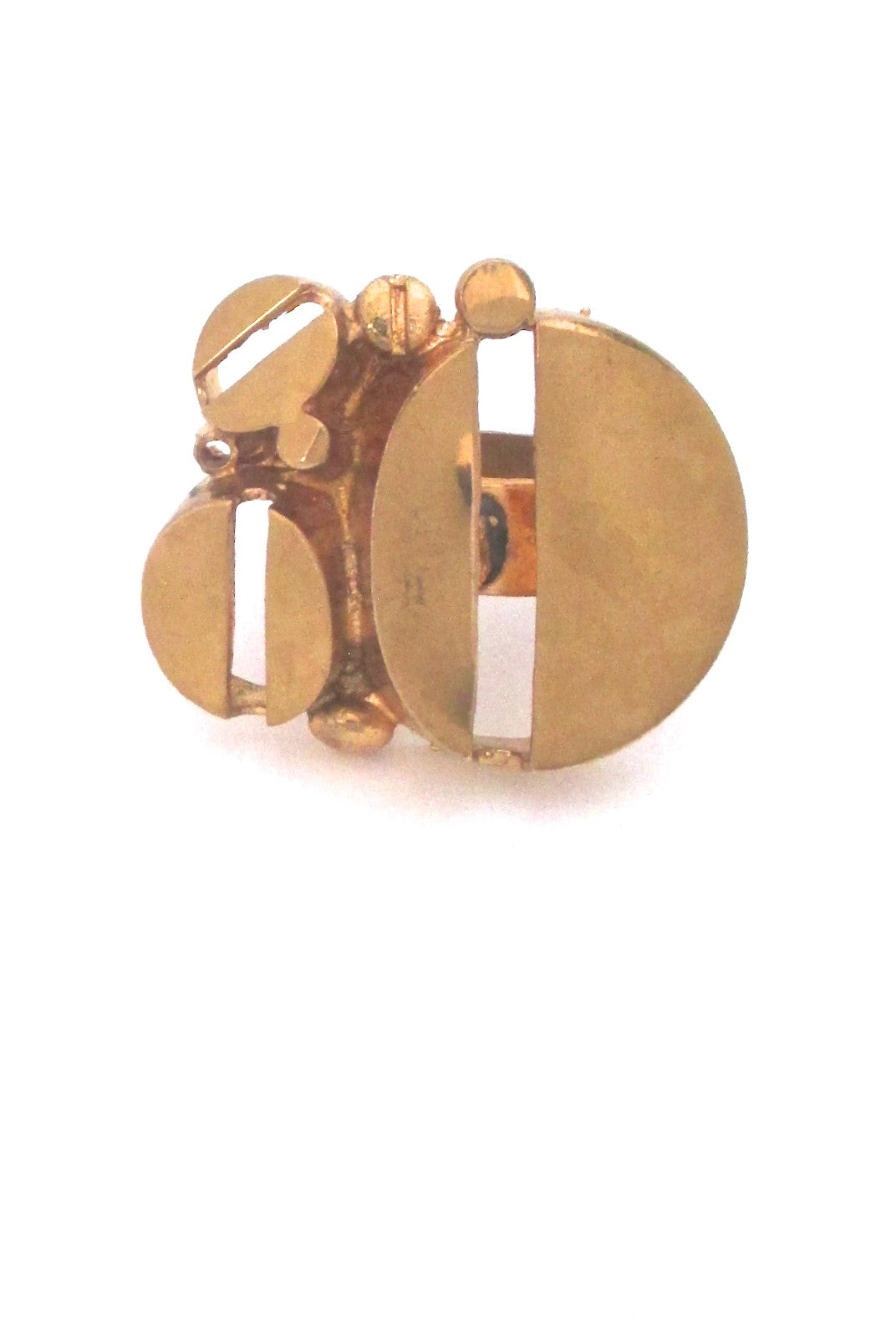 Jorma Laine extra large gilded bronze ring