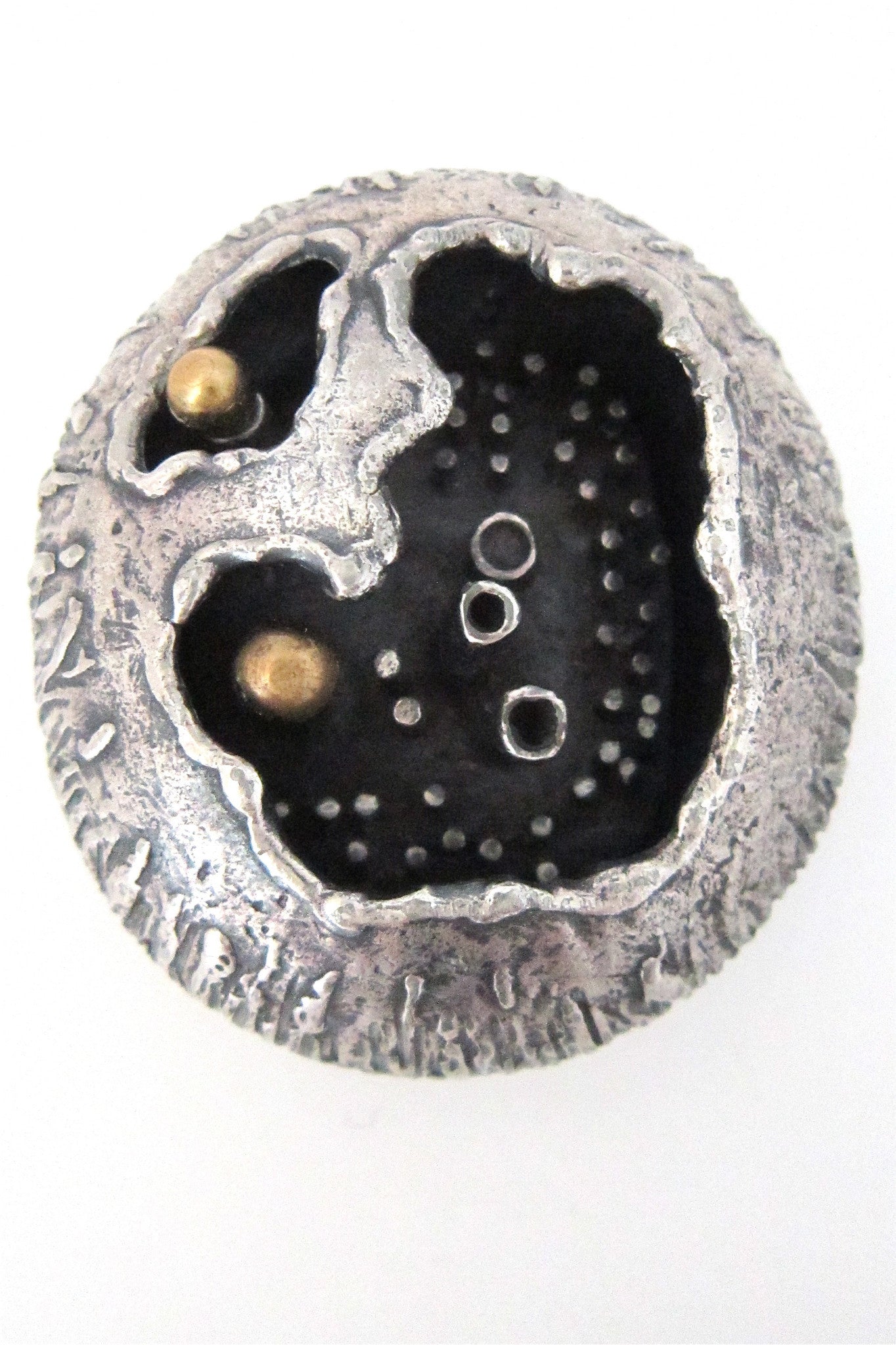 Guy Vidal, Canada vintage large brutalist pod pendant