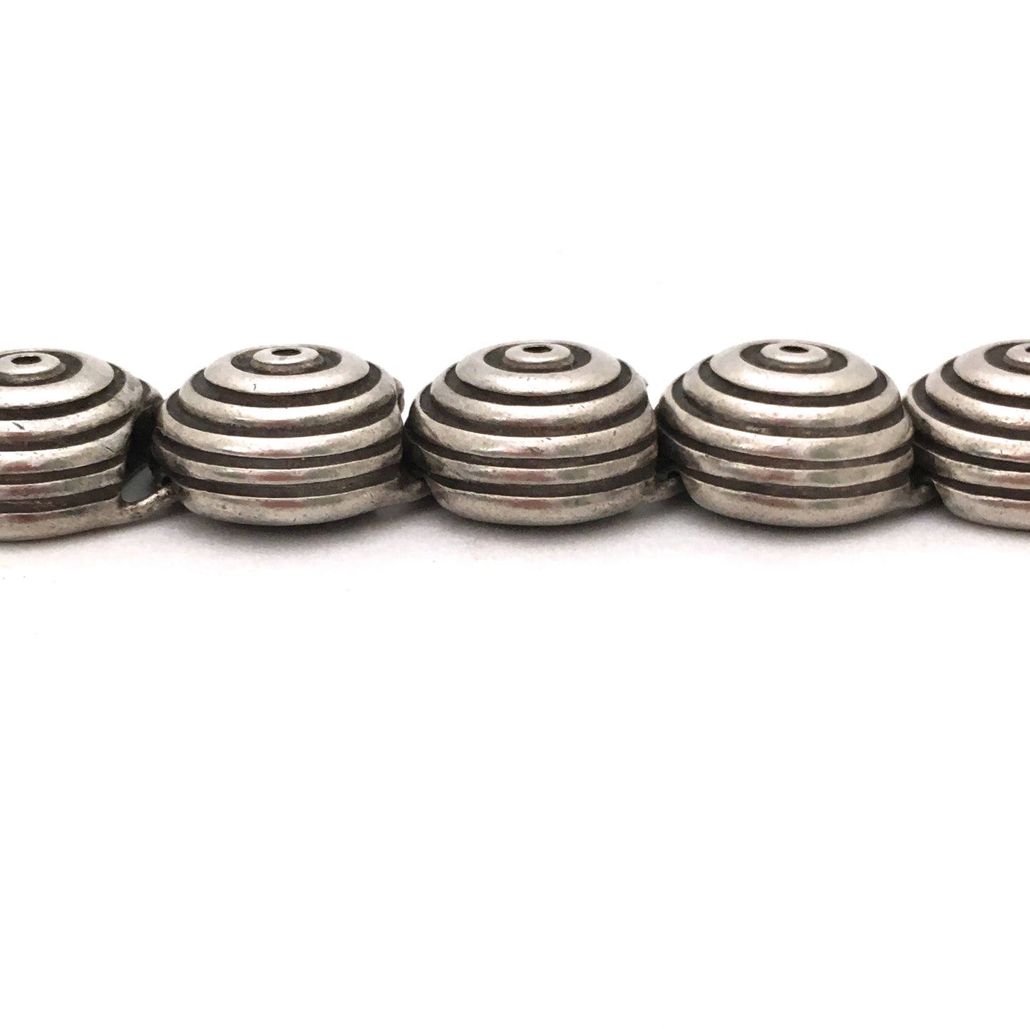 profile Lisa Jenks USA vintage postmodern heavy silver Target link bracelet