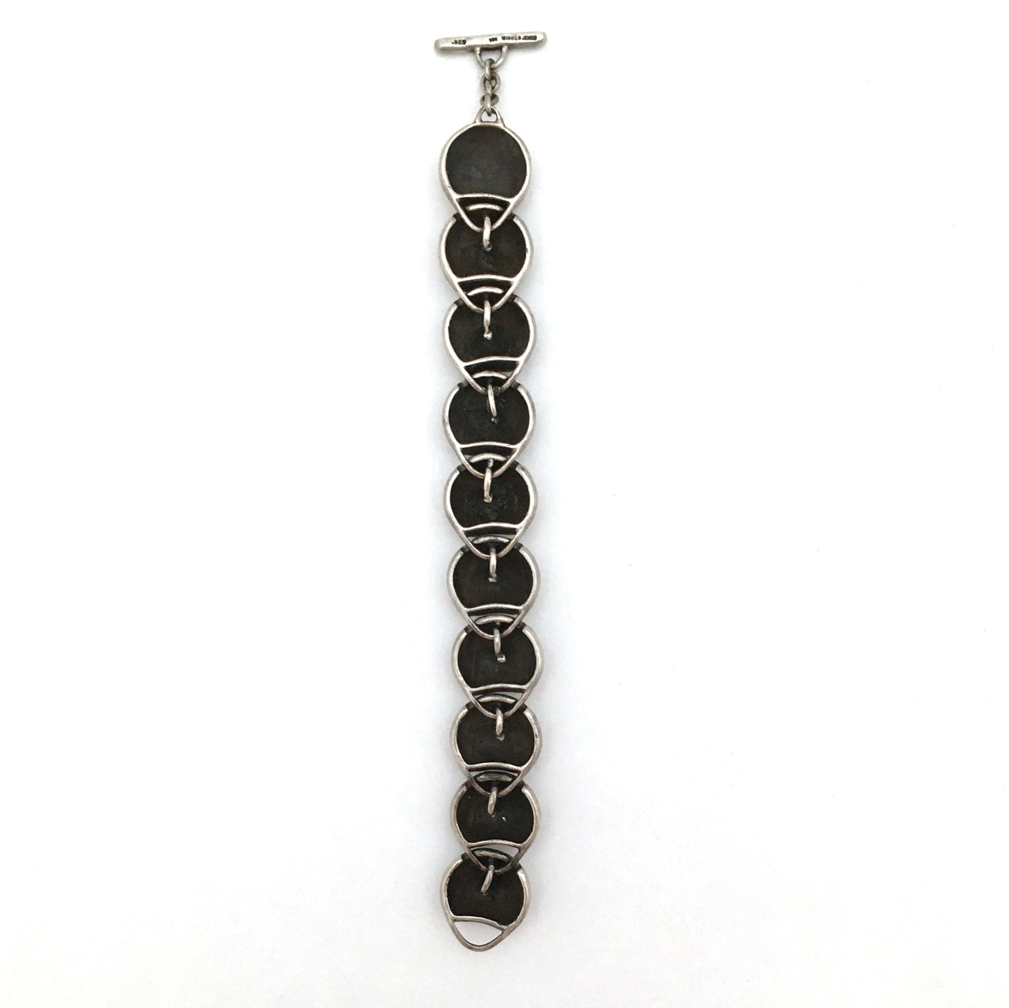 Lisa Jenks vintage silver heavy link bracelet ~ 'Target'