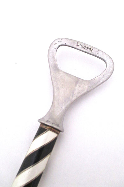 Tostrup sterling and enamel bottle opener