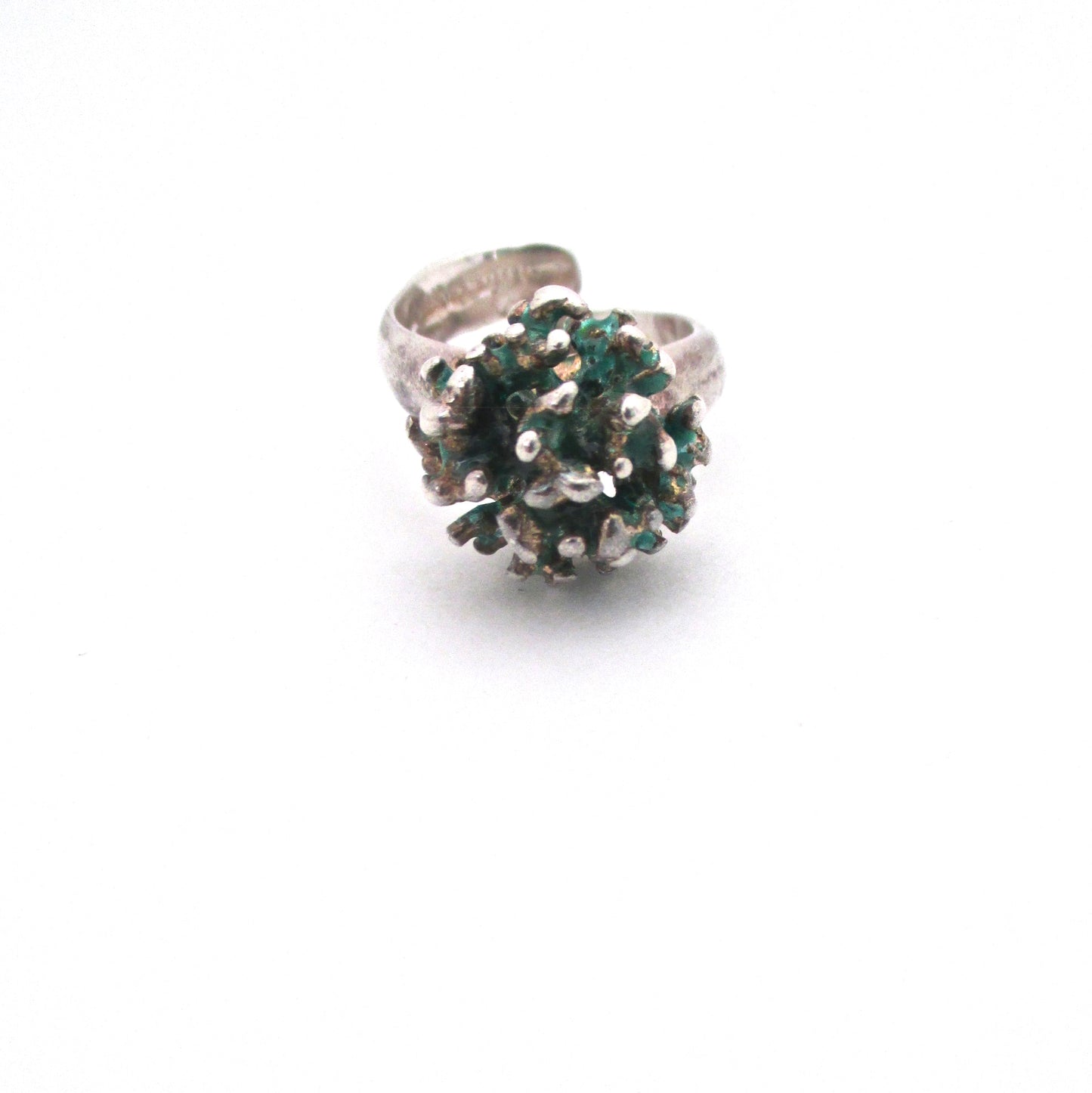 detail David Andersen Norway vintage silver enamel ring Karl Jorgen Otteren Scandinavian Modern jewelry design