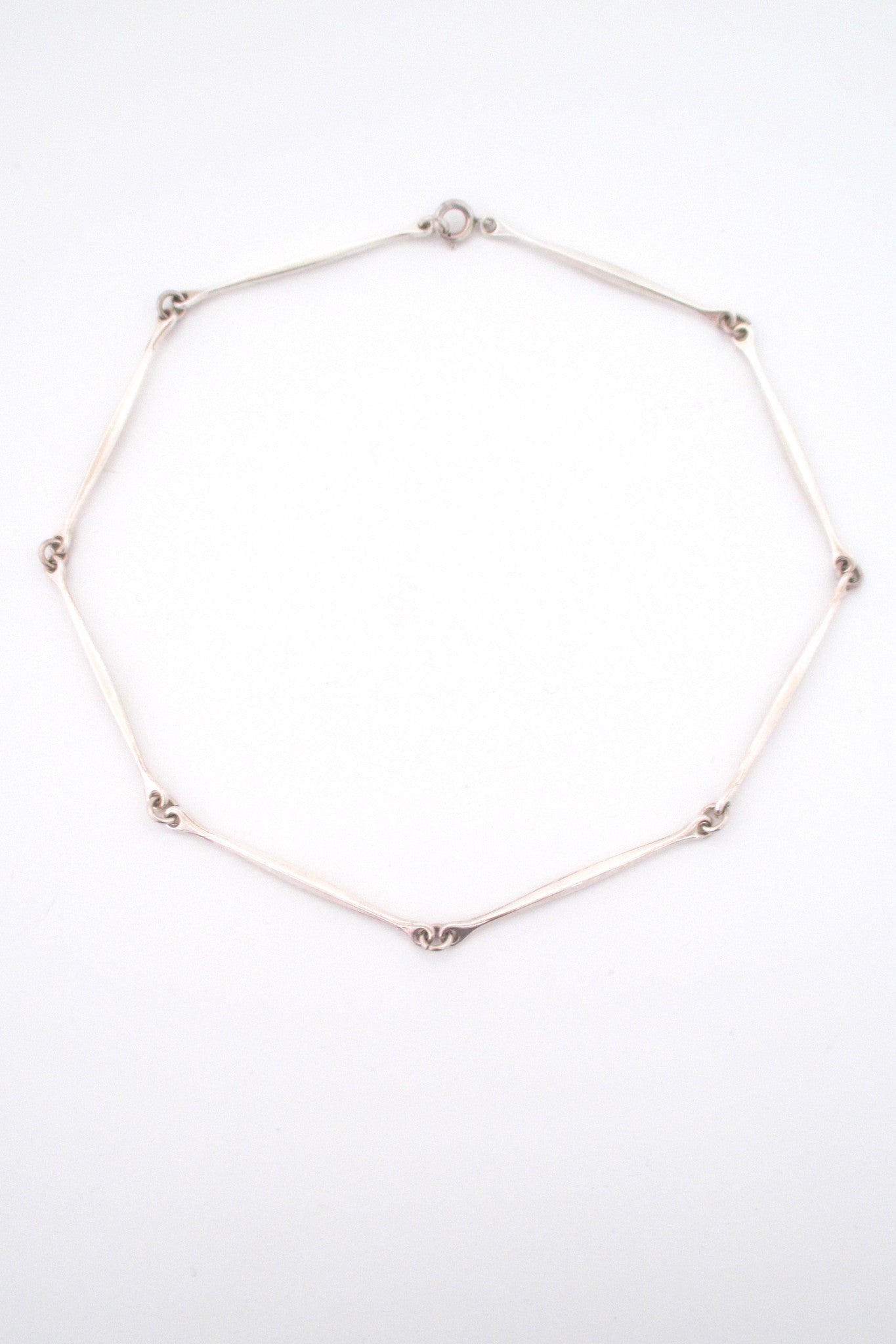 David Andersen Norway vintage Modernist silver long link chain rare