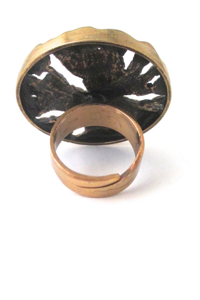 Pentti Sarpaneva extra large pierced bronze ring