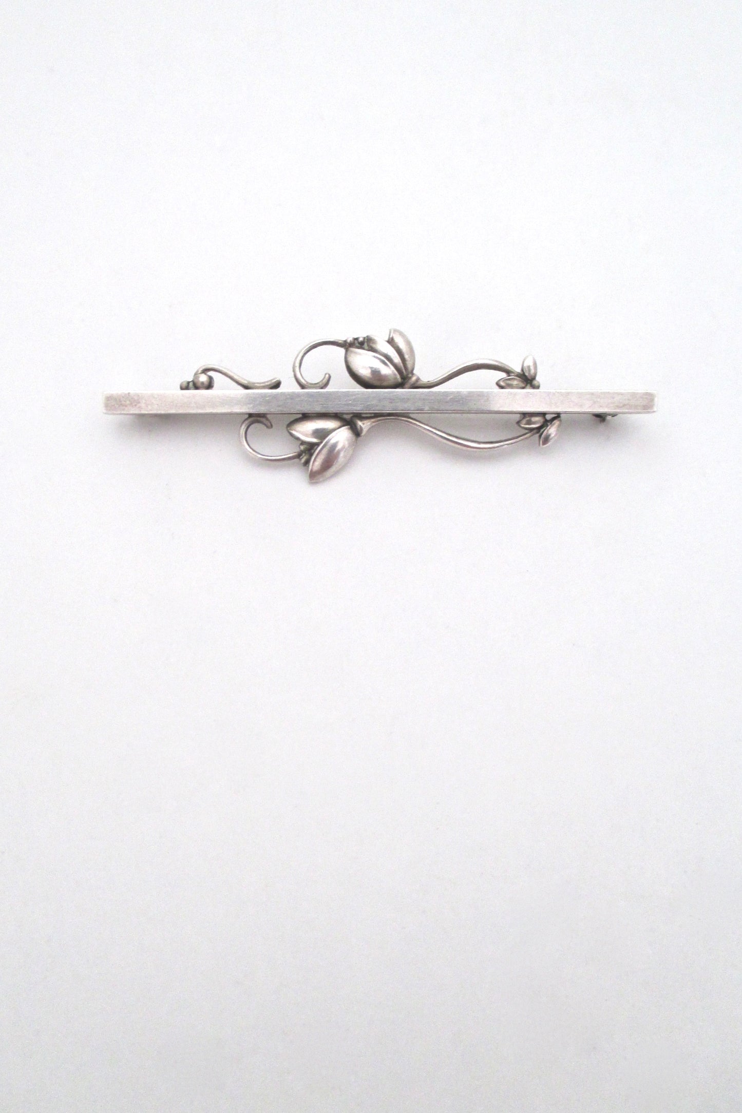 Georg Jensen Denmark vintage silver Art Deco bar pin brooch design Georg Jensen