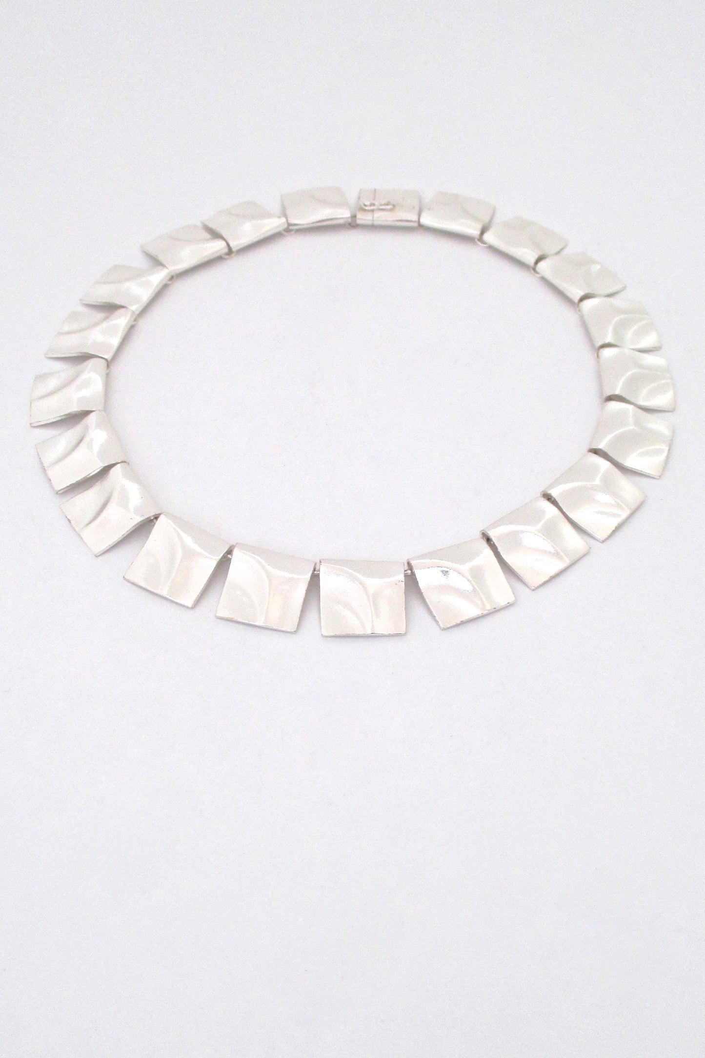 Bjorn Weckstrom for Lapponia Finland vintage silver Galactic Peaks link necklace