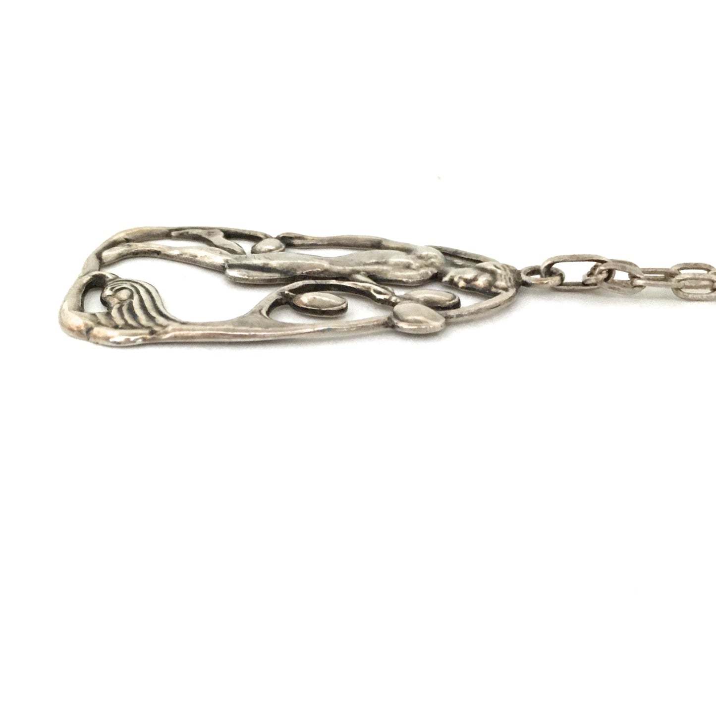 profile Carl Poul Petersen Canada (Georg Jensen son in law) vintage handmade silver large pendant